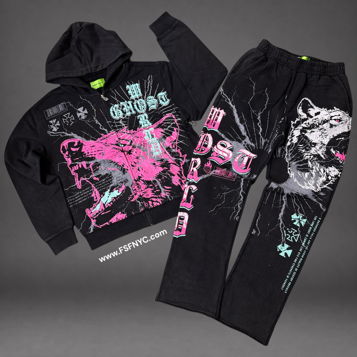 GHST - WolfPack Sweat Suit - Black GSH1