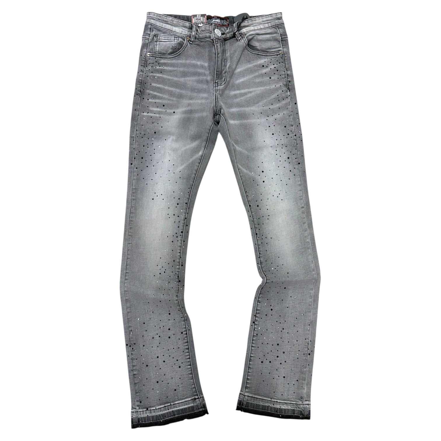 DMC- Stacked Rhinestone Denim - K155 - LT.Grey