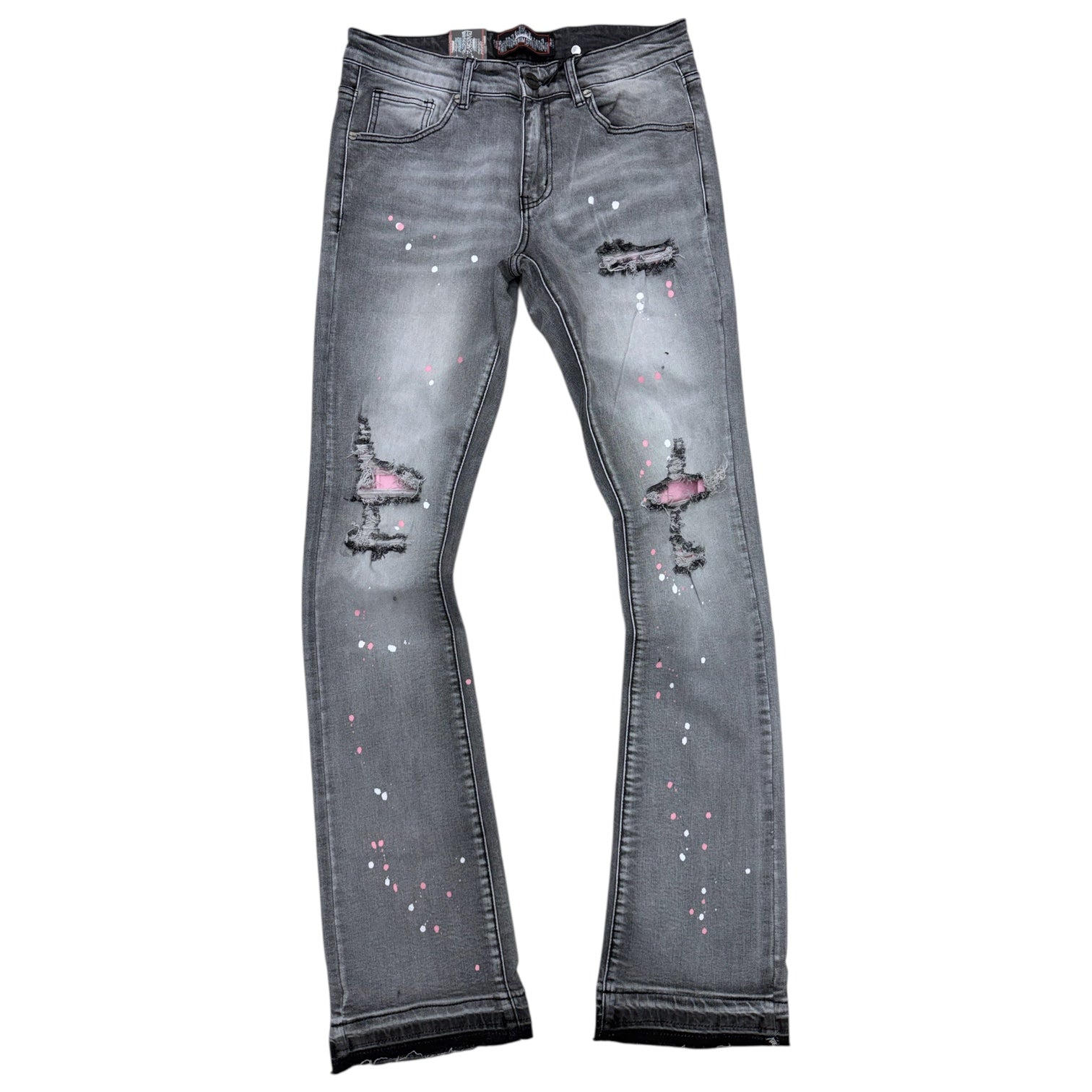 DMC - Stacked Splatter Denim - 138 - Grey Wash