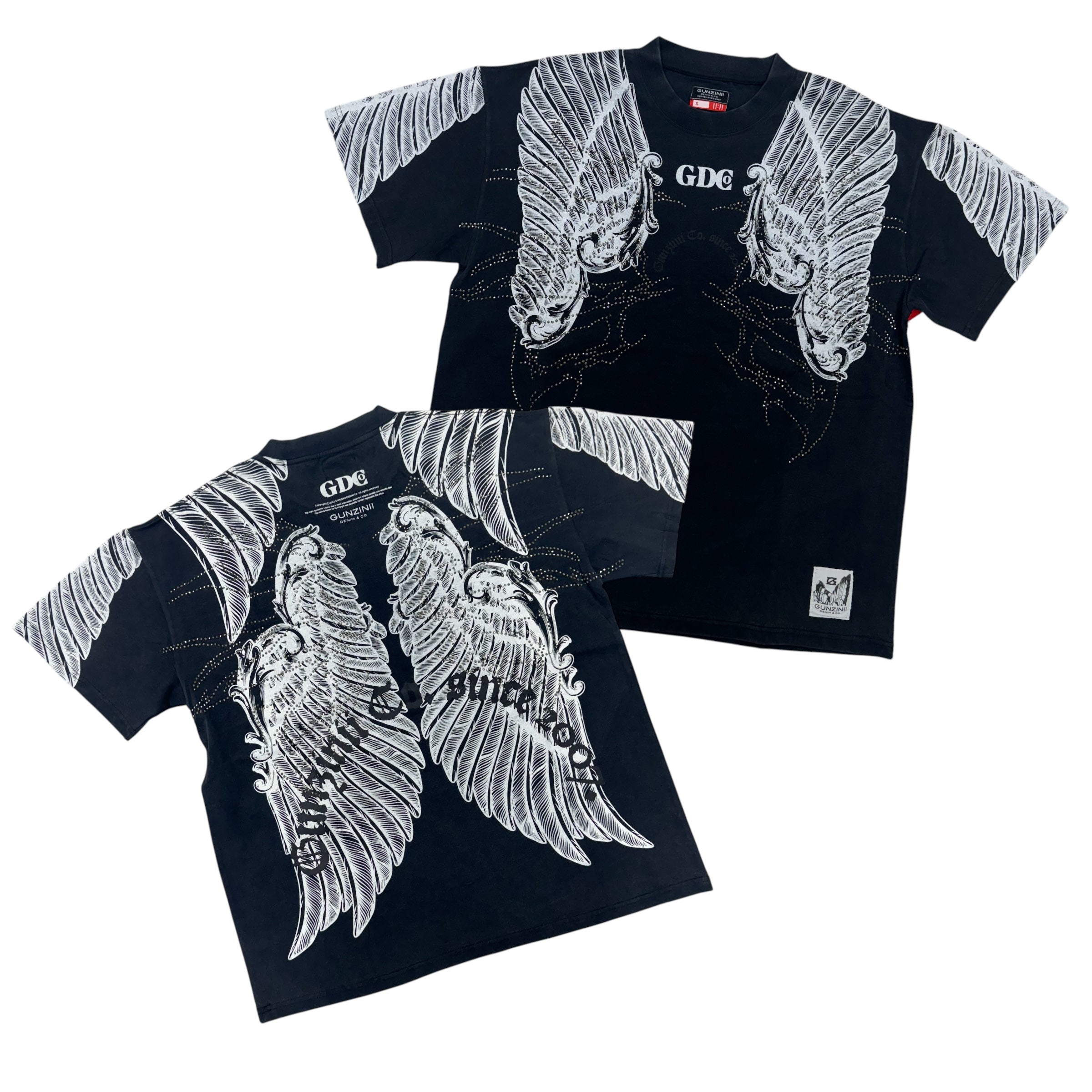Gunzinii Rhinestone Tee Vintage Black GZ2571