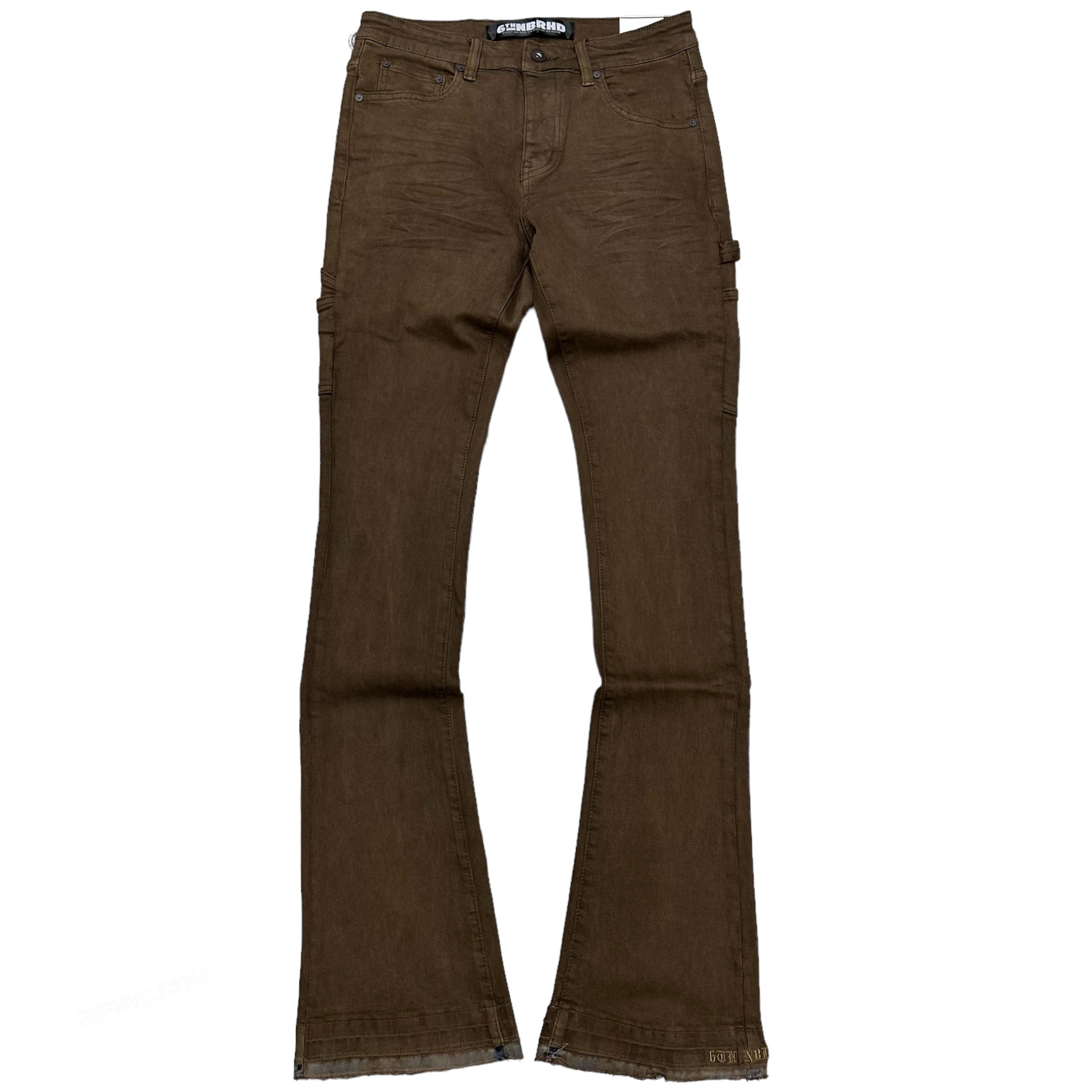 6TH NBRHD StackeD Tradition Brown Denim D2302