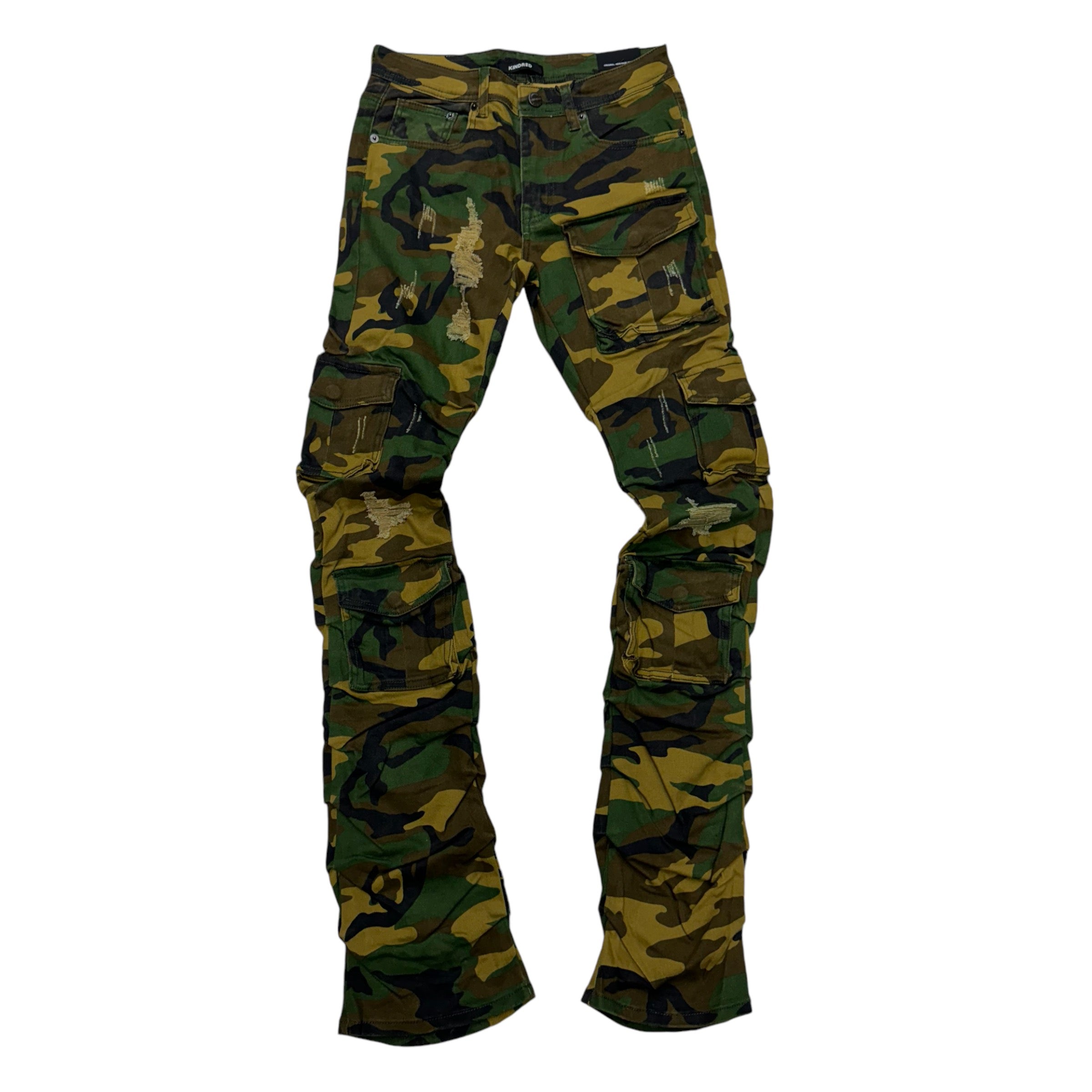 Stacked Utility Cargo Denim Camo 2056B