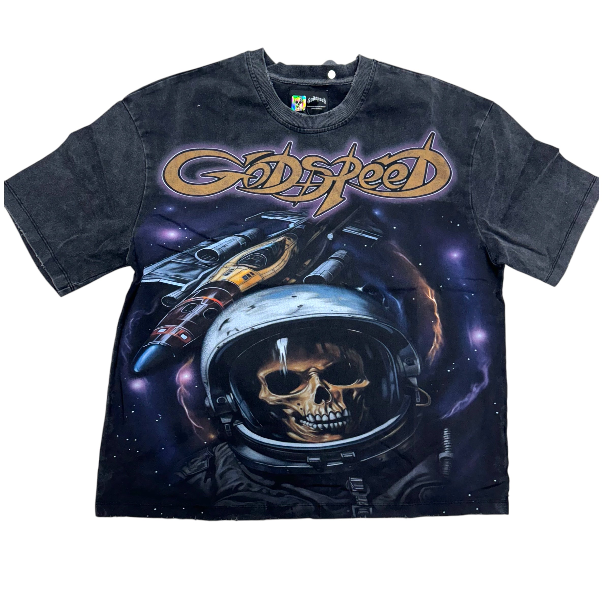 Godspeed Space Traveler T-shirt charcoal