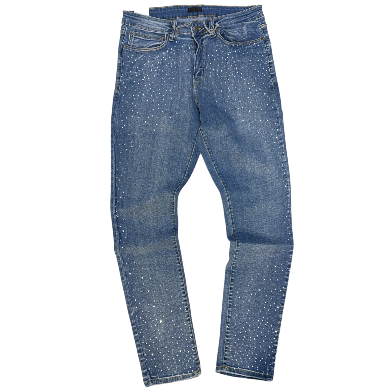 RSN - All Rhinestone Skinny Fit Denim - L.Blue - 159