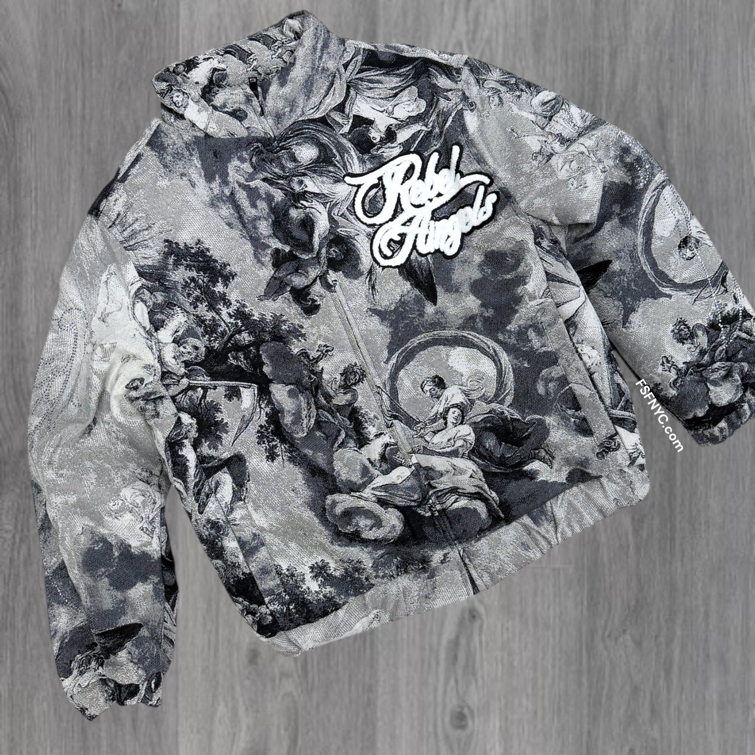 REBEL - ANGELS Jacquard Jacket - BLK - 518