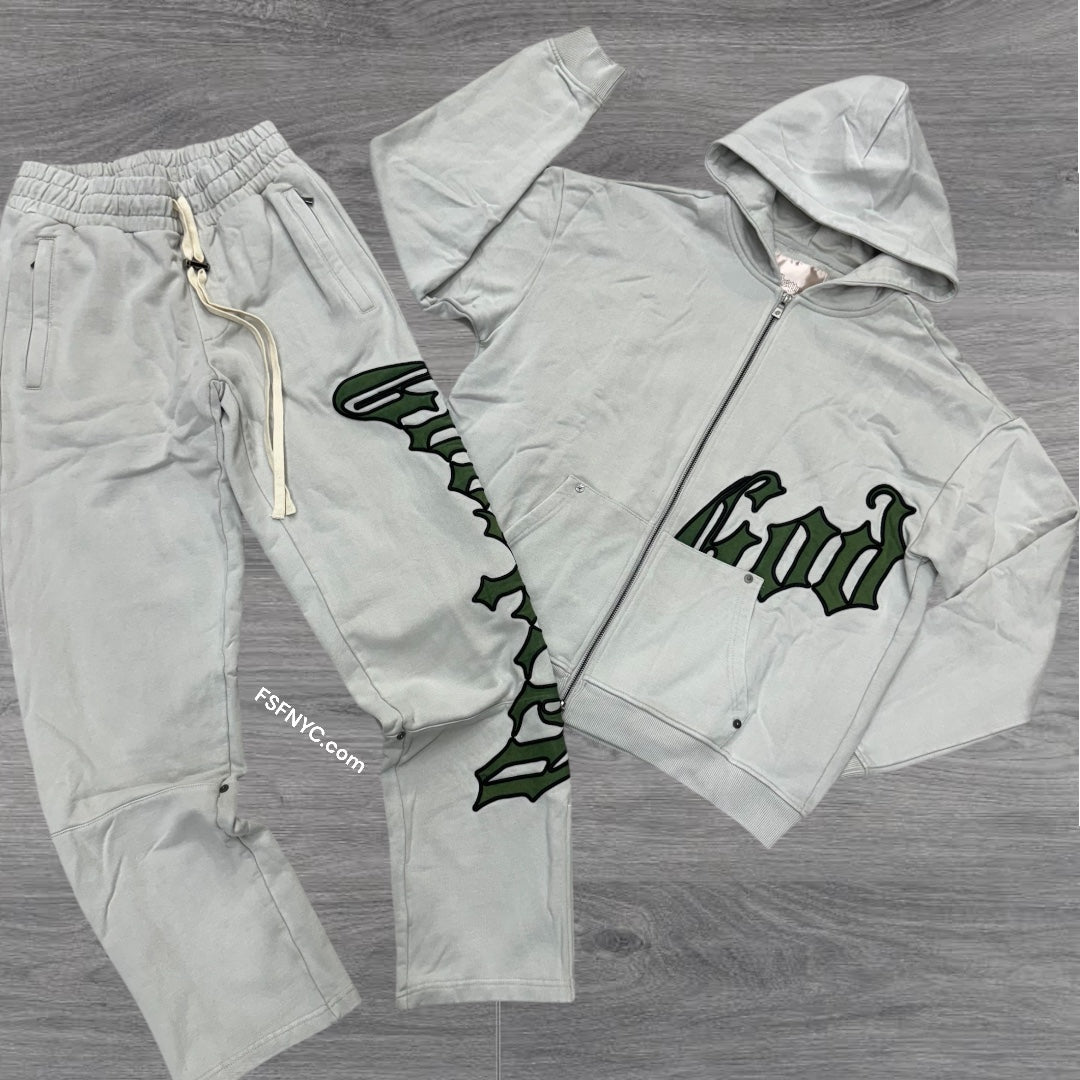 GodSpeed OG Logo SweatSuit Grey Olive