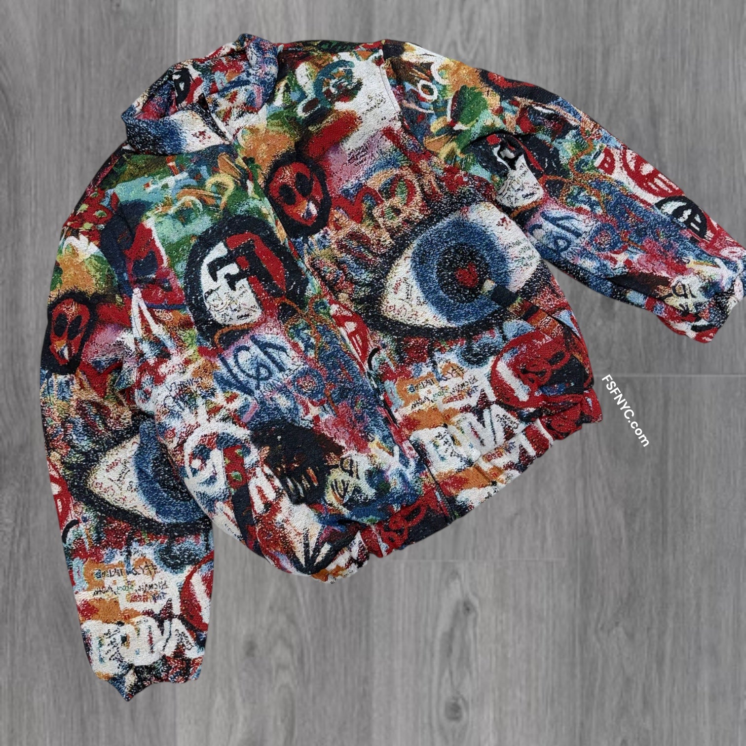 Rebel - Eyes Tapestry  Bomber Jacket- Multi - 545