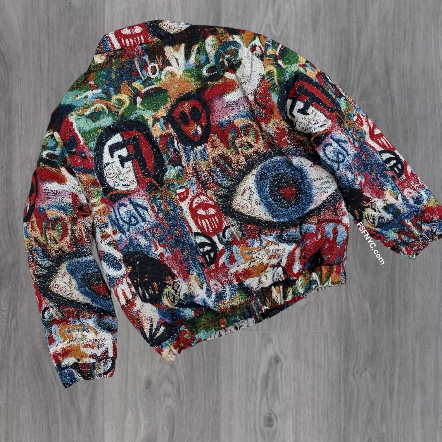 Rebel - Eyes Tapestry  Bomber Jacket- Multi - 545