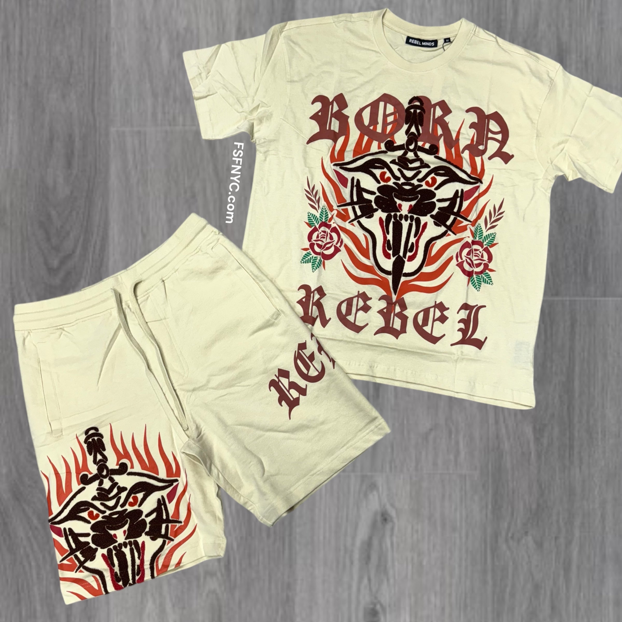 Rebel shaneil Short Set cream 161 961