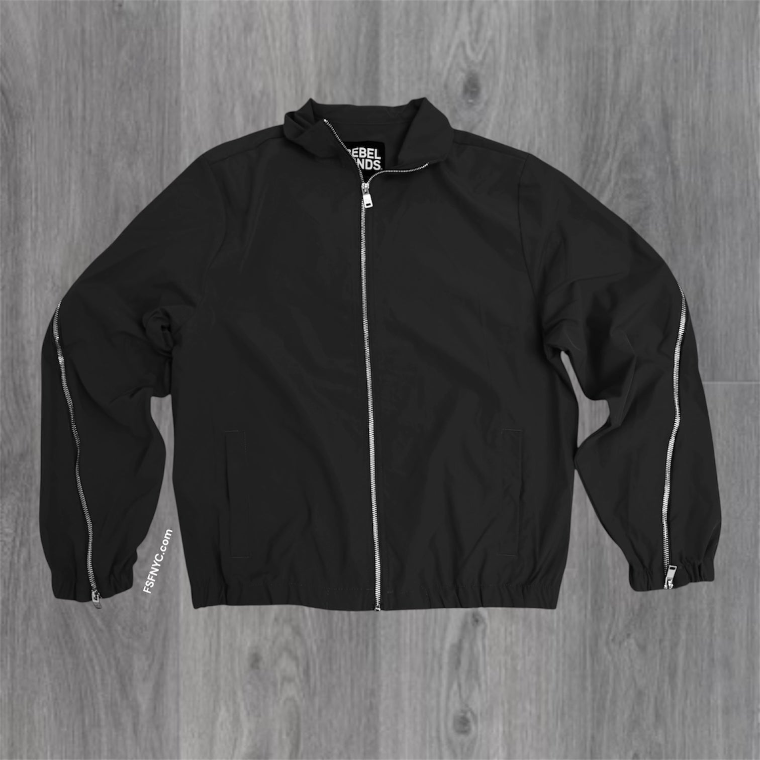 Rebel - Windbreaker Zipper Jacket - Black - 501