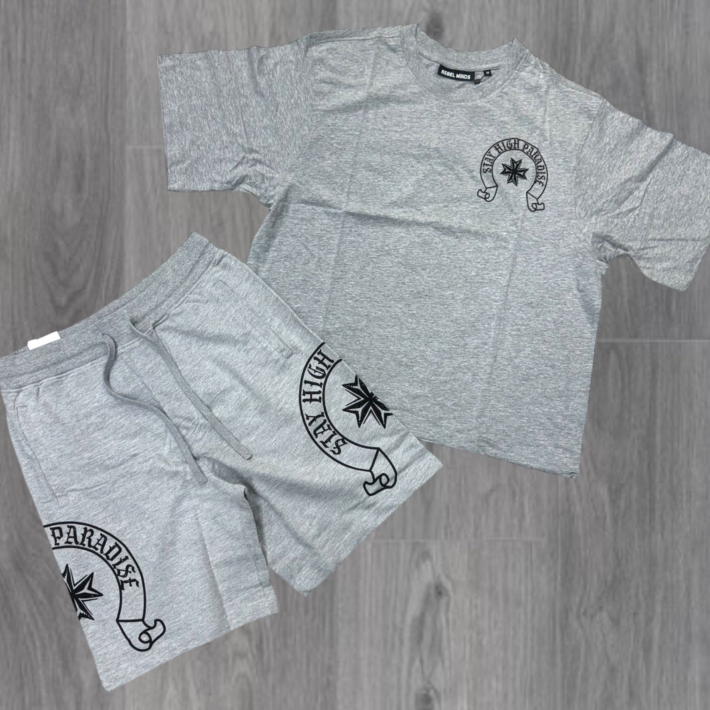 Rebel Paradise Short Set Grey 184 984