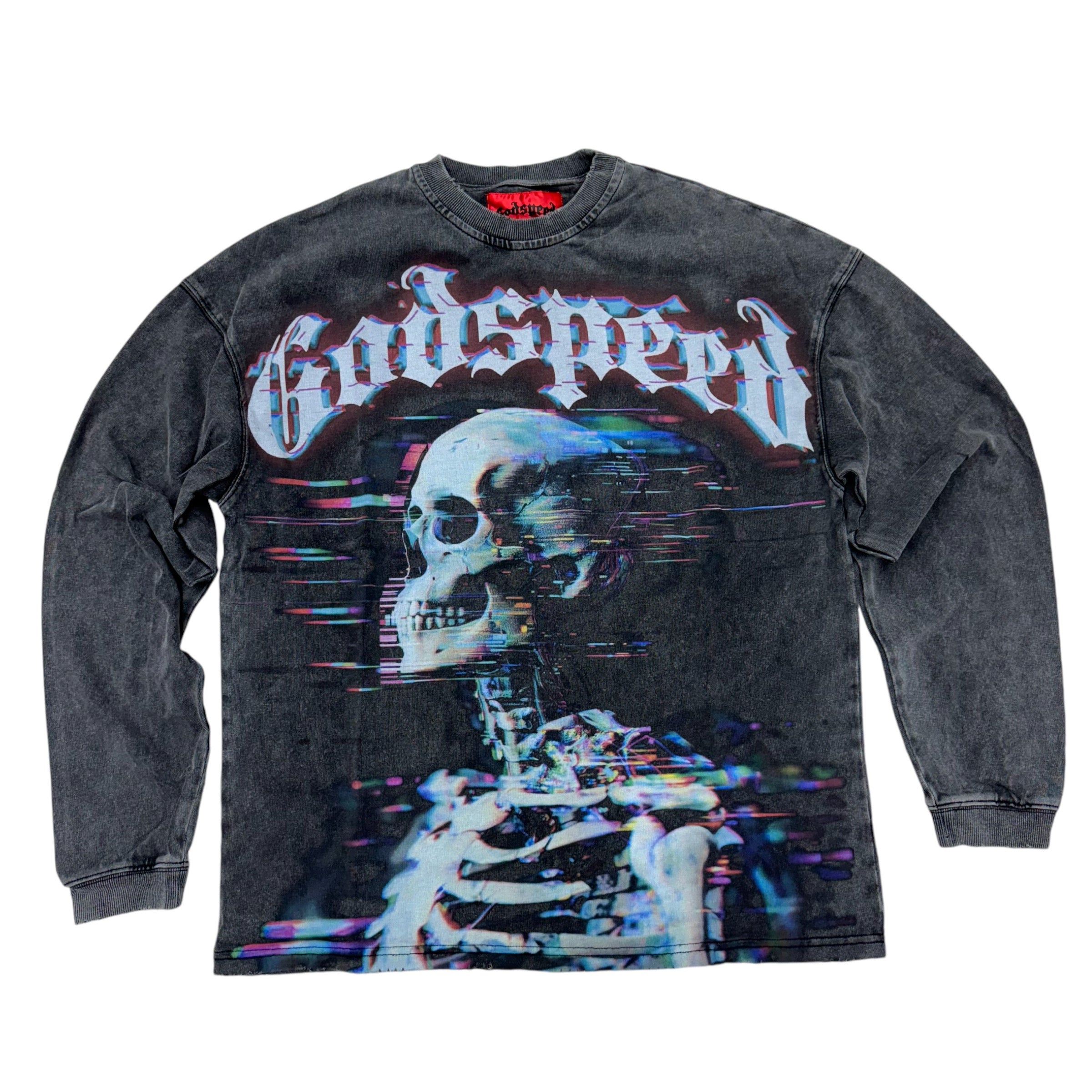 Godspeed Glitch Long Sleeve Tee charcoal