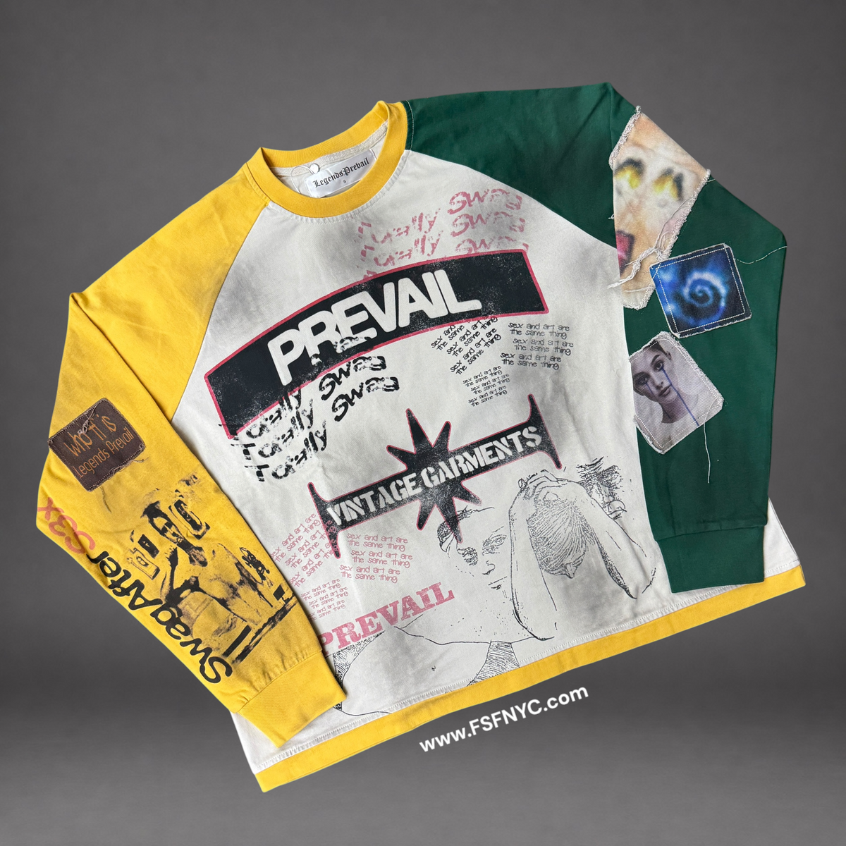 Prevail - Vintage Long Sleeve T-Shirt - Yellow