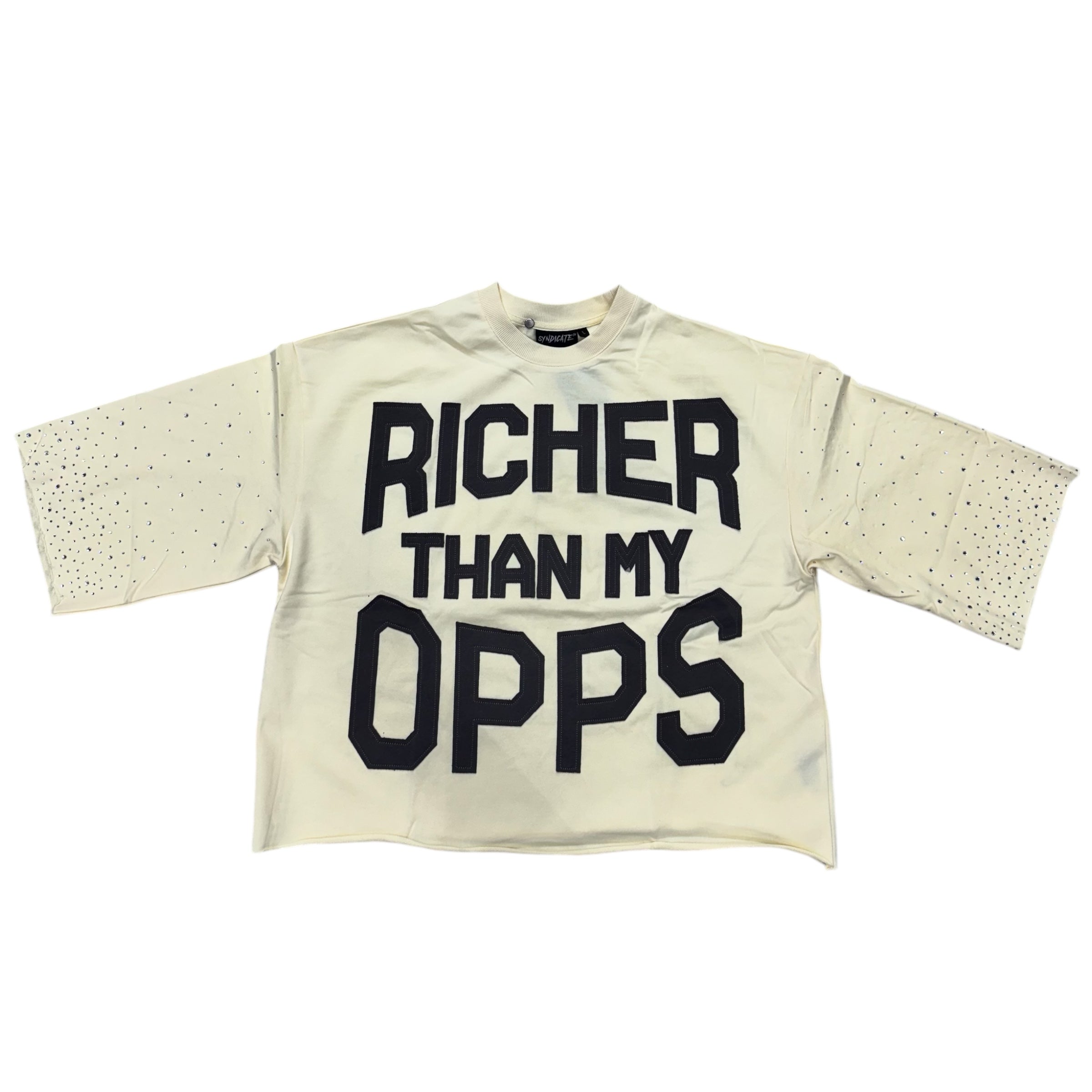 SYN Rhinestone Richer Than My Opps Bome/Grey SYAN-8 M