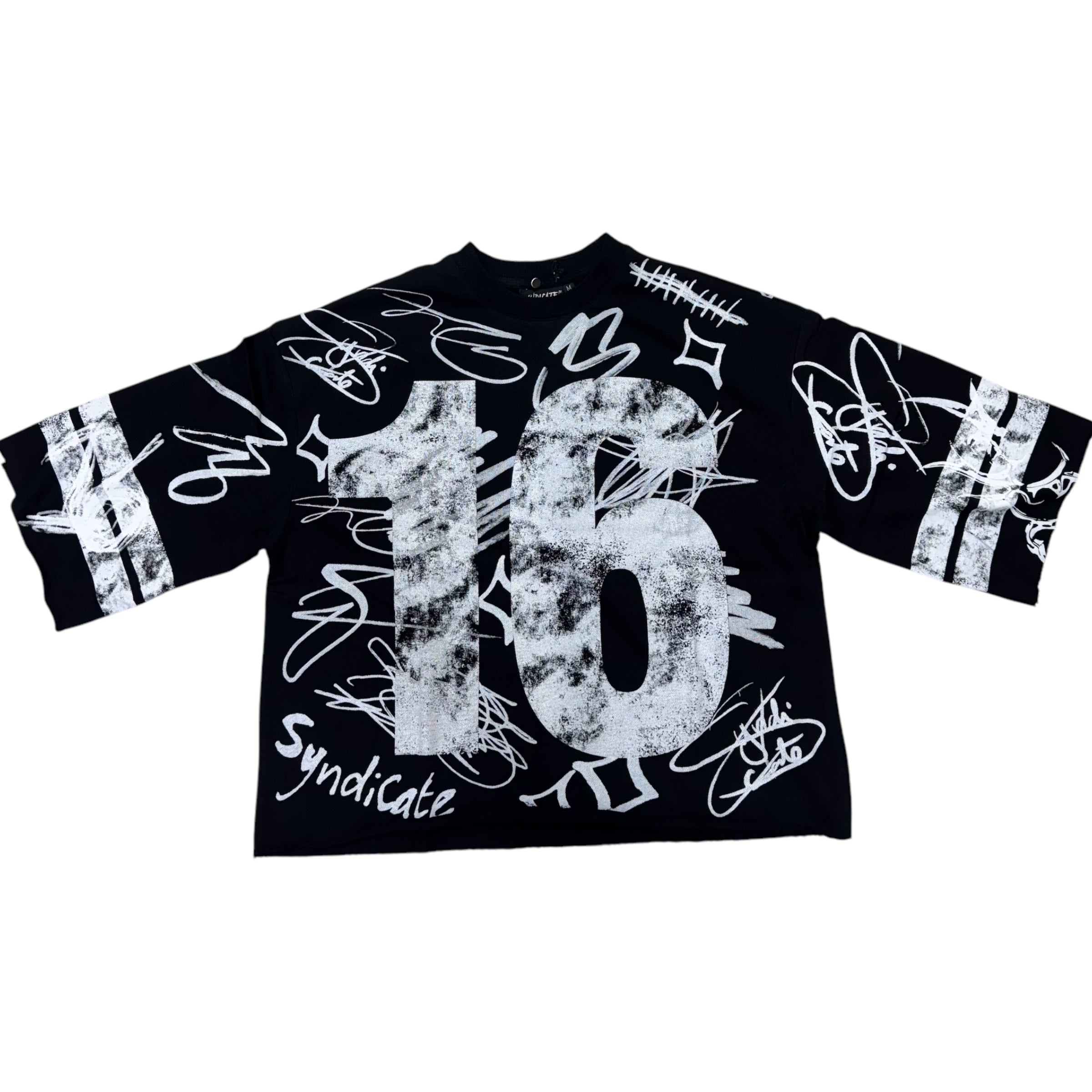 SYN 16 Crop Tee Black/White  SYN-16(5) M