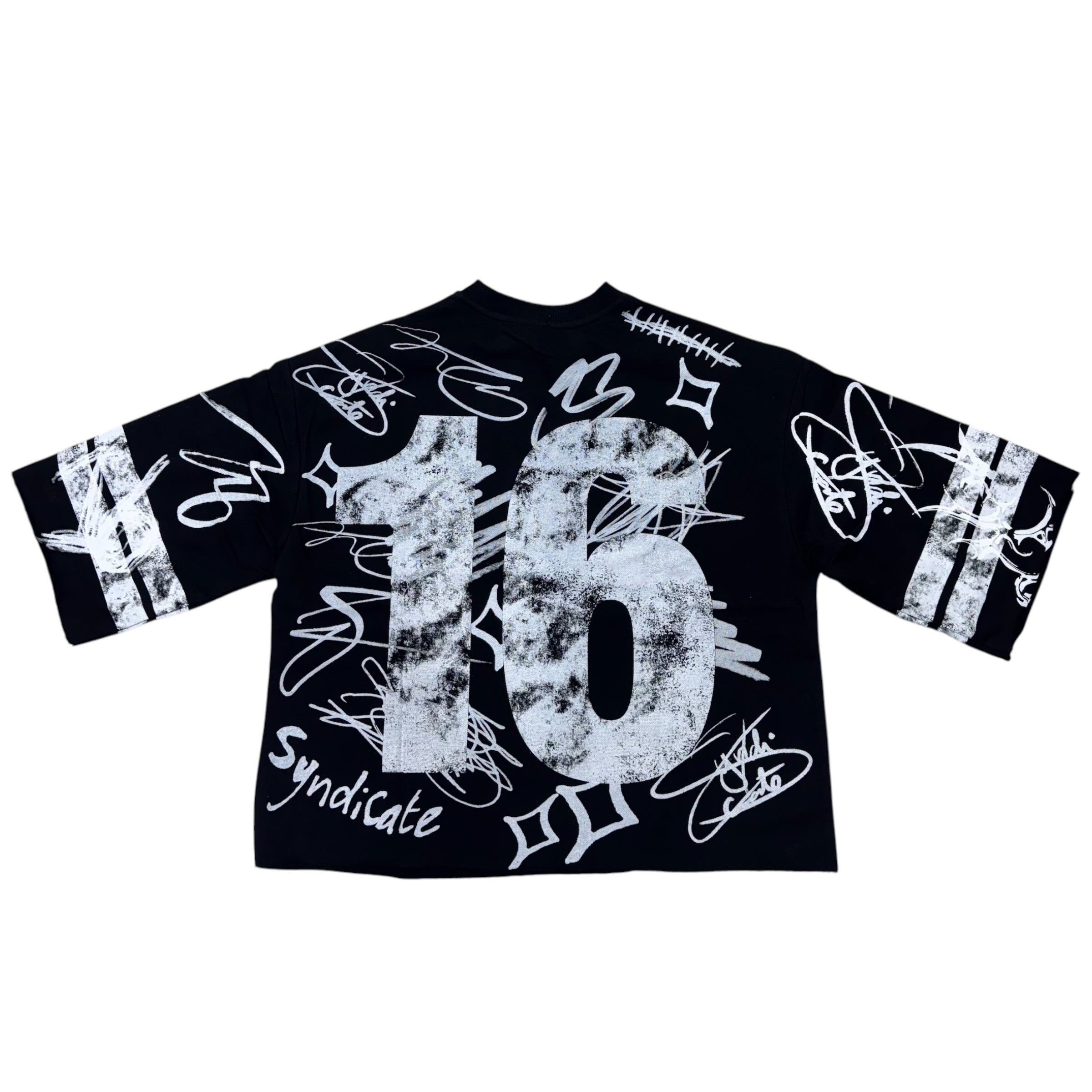 SYN 16 Crop Tee Black/White  SYN-16(5) M