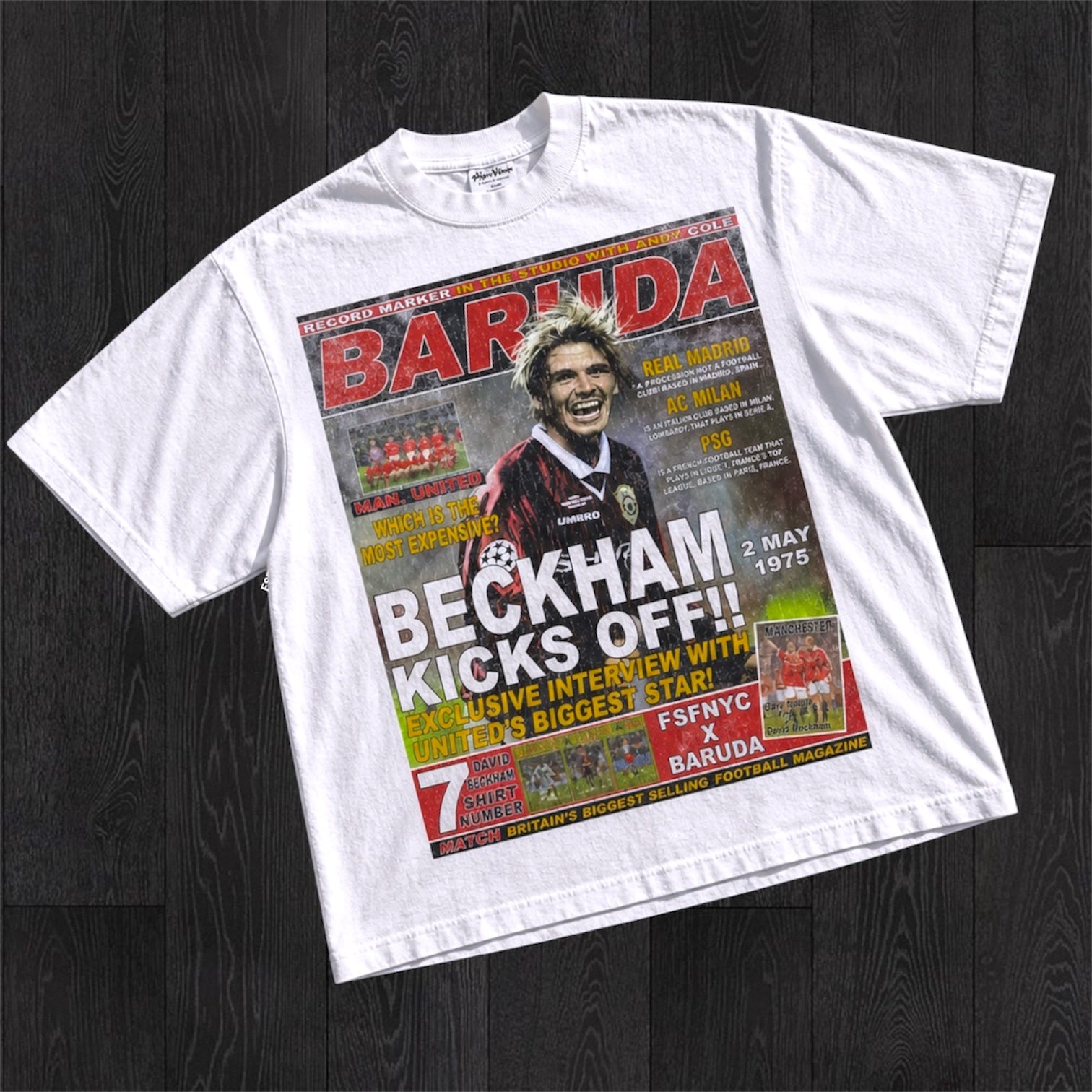 Baruda - Beckham Magazine Tee - White