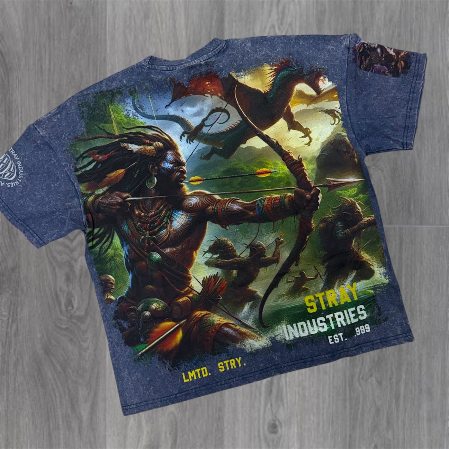 Stray -  The Warrior T-shirt - Acid Navy- 1750