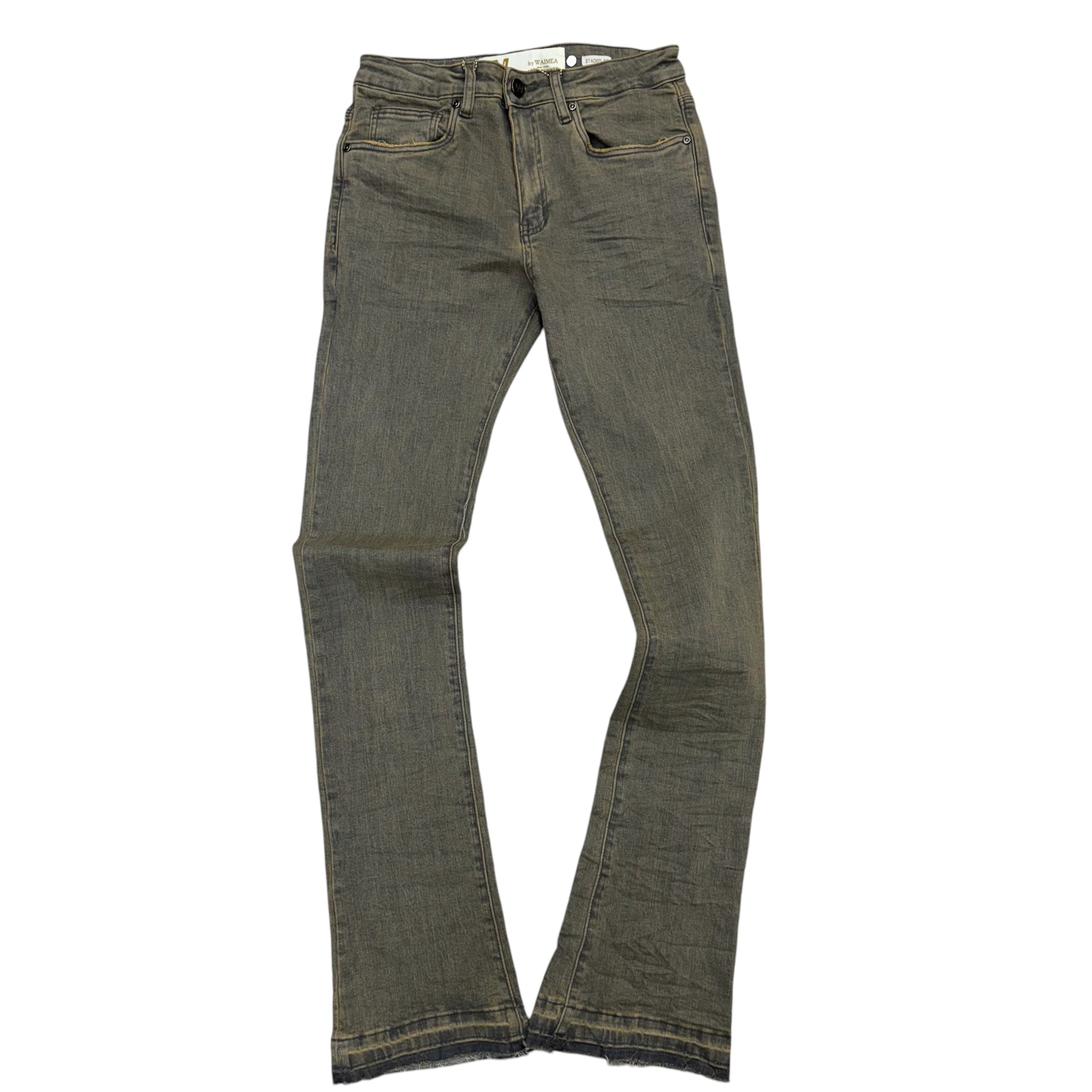 W Stacked Clean Denim Vintage Grey  Wash M8211D