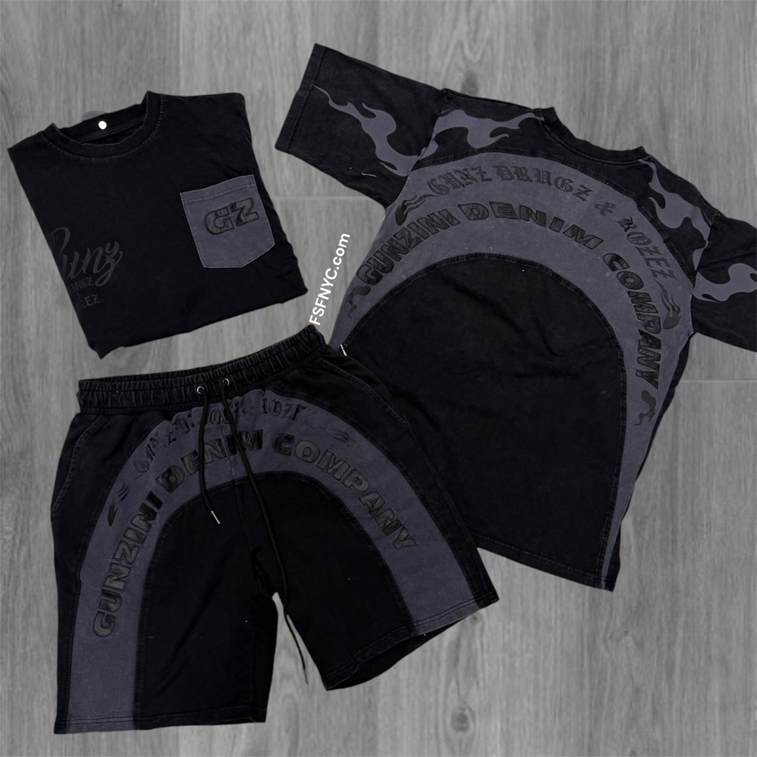 Gunzini - Arch short Set - Black -  1007