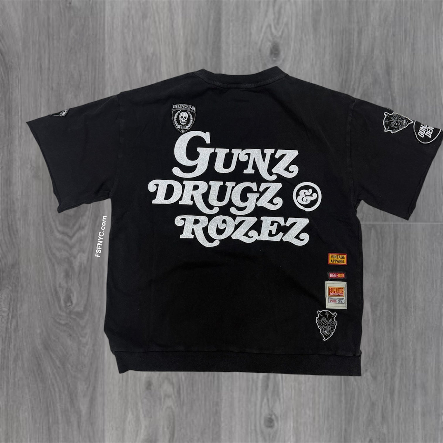 Gunzini - Patch Work short set  Set - Black -  1009 1010