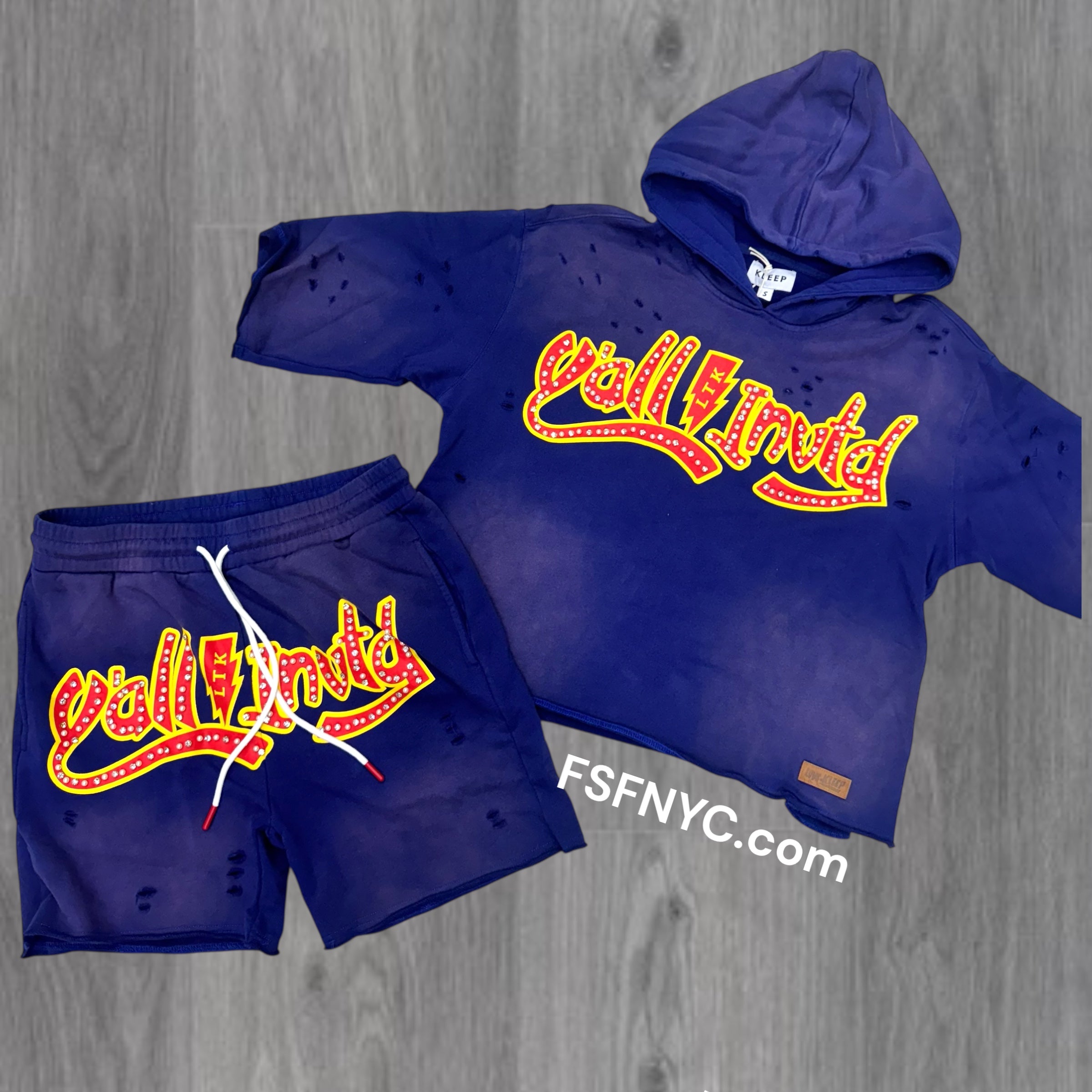 LTK Rhinestone Knowledge Speaks Wisdom Short Set DK Royal 6810 7810