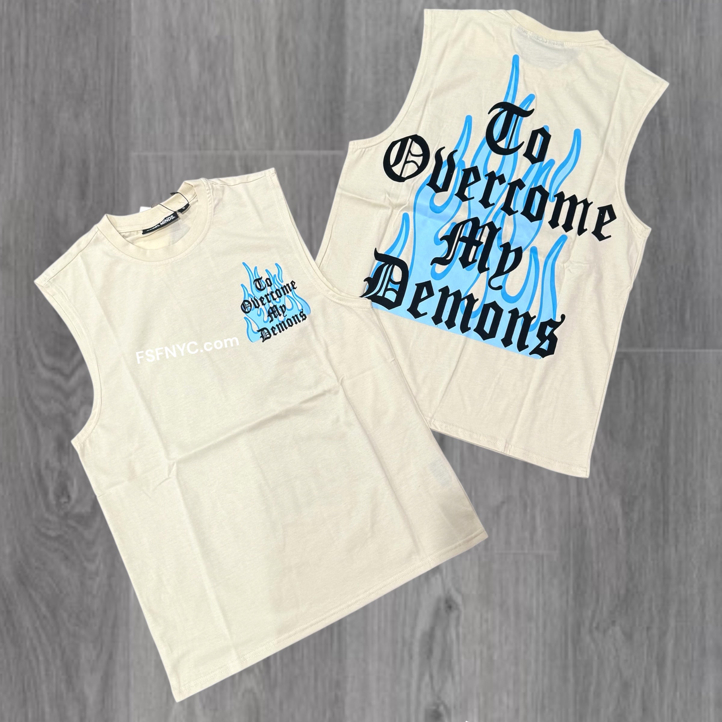 Rebel OverCome Sleeveless Short Set Cream 151 156