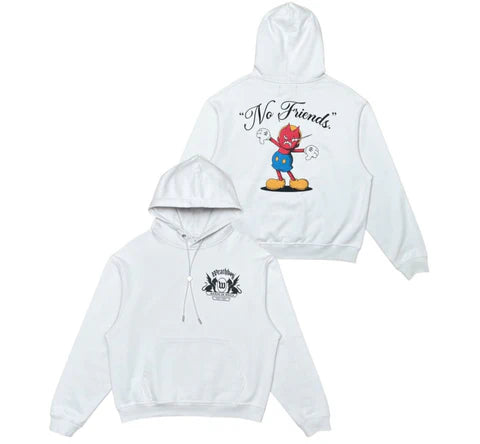 WRATHBOY - No Friends Hoodie - Natural White - 048