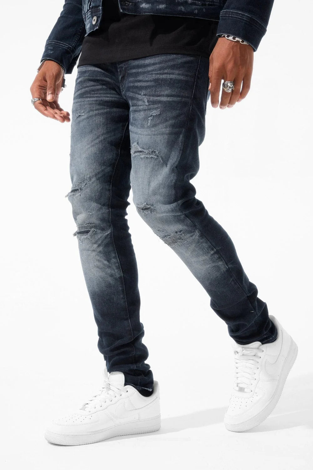 JC shreds Slim Jeans  Midnight Blue 1220  js1220