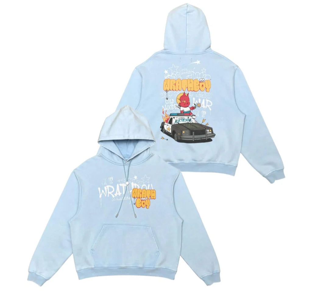 WRATHBOY - INKED Up Hoodie - L.Blue - 055