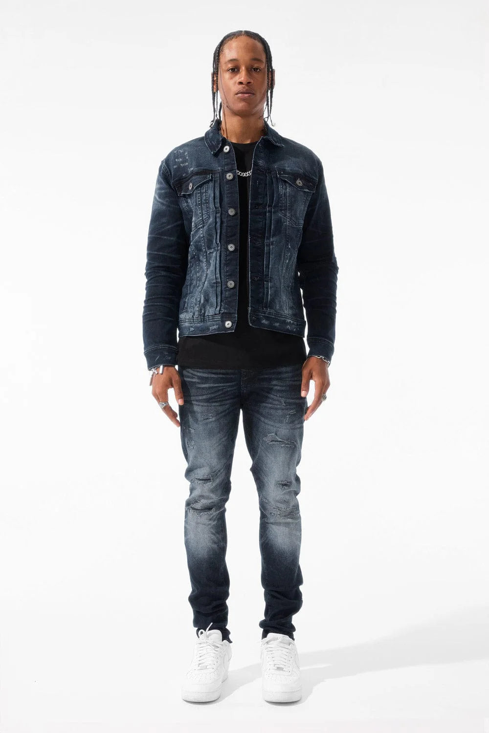 JC  shred Denim jacket midnight 1220 jj1220