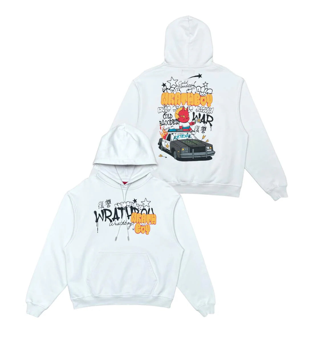 WRATHBOY - INKED Up Hoodie - Natural White - 055