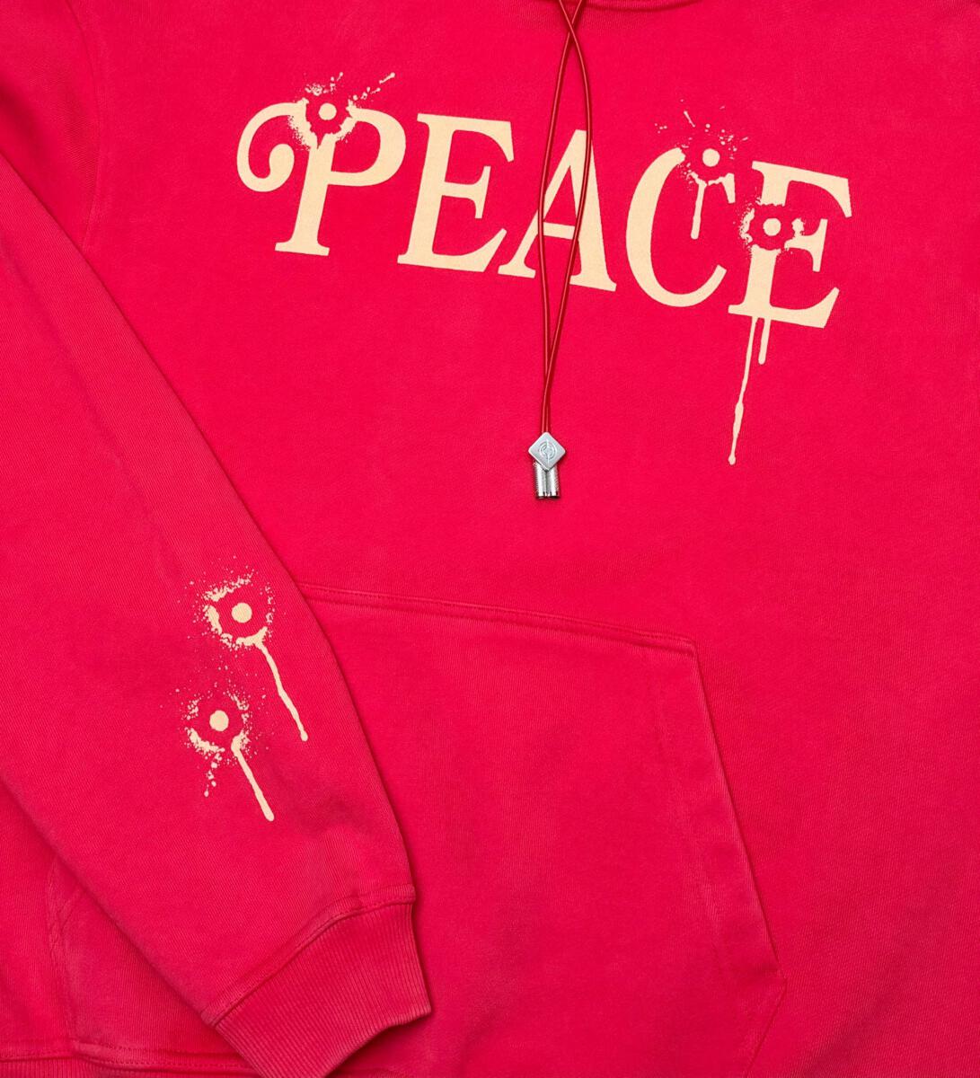 WRATHBOY - Keep The Peace Hoodie - Red - 058