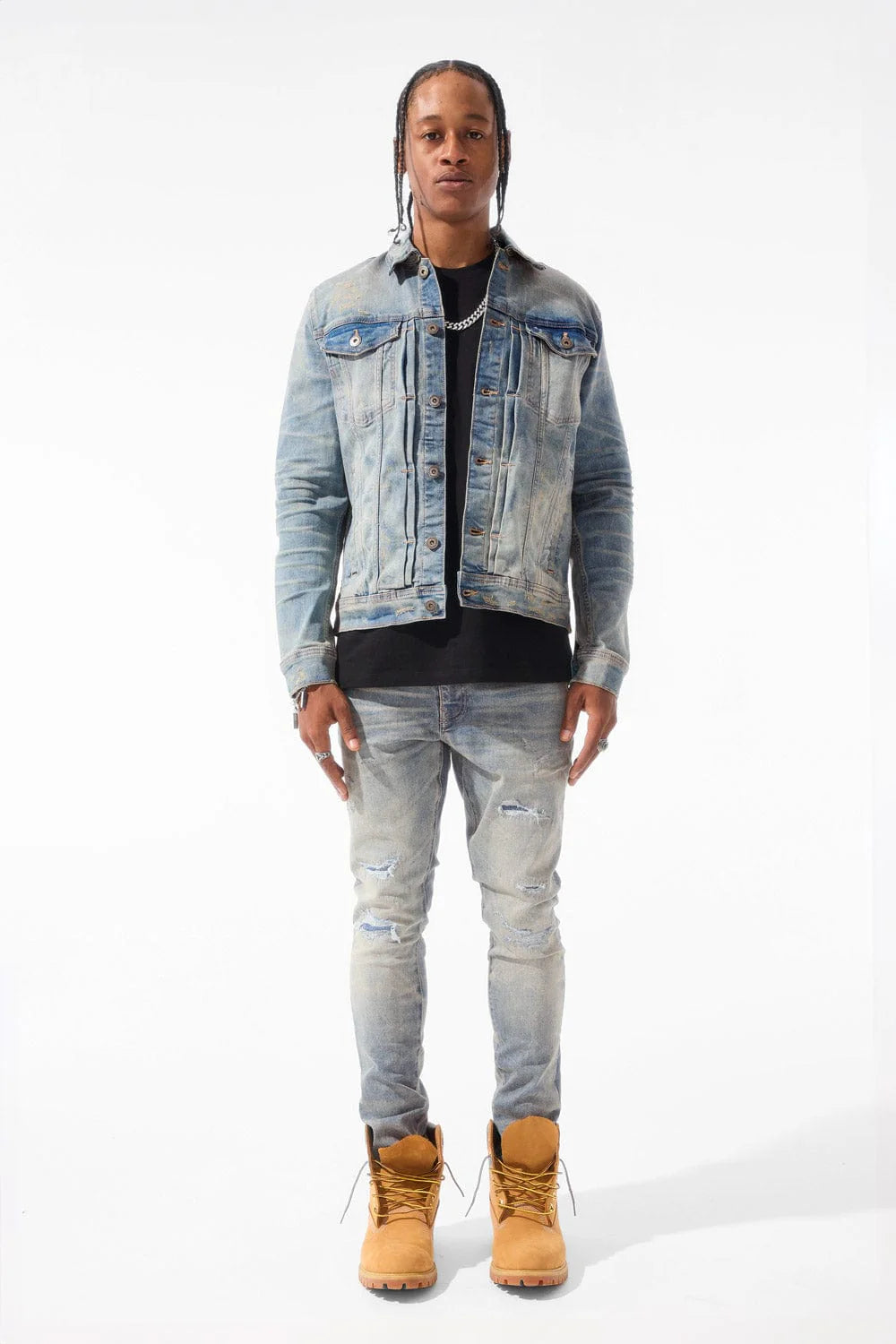 JC  shred Denim jacket Antique 1220 jj1220