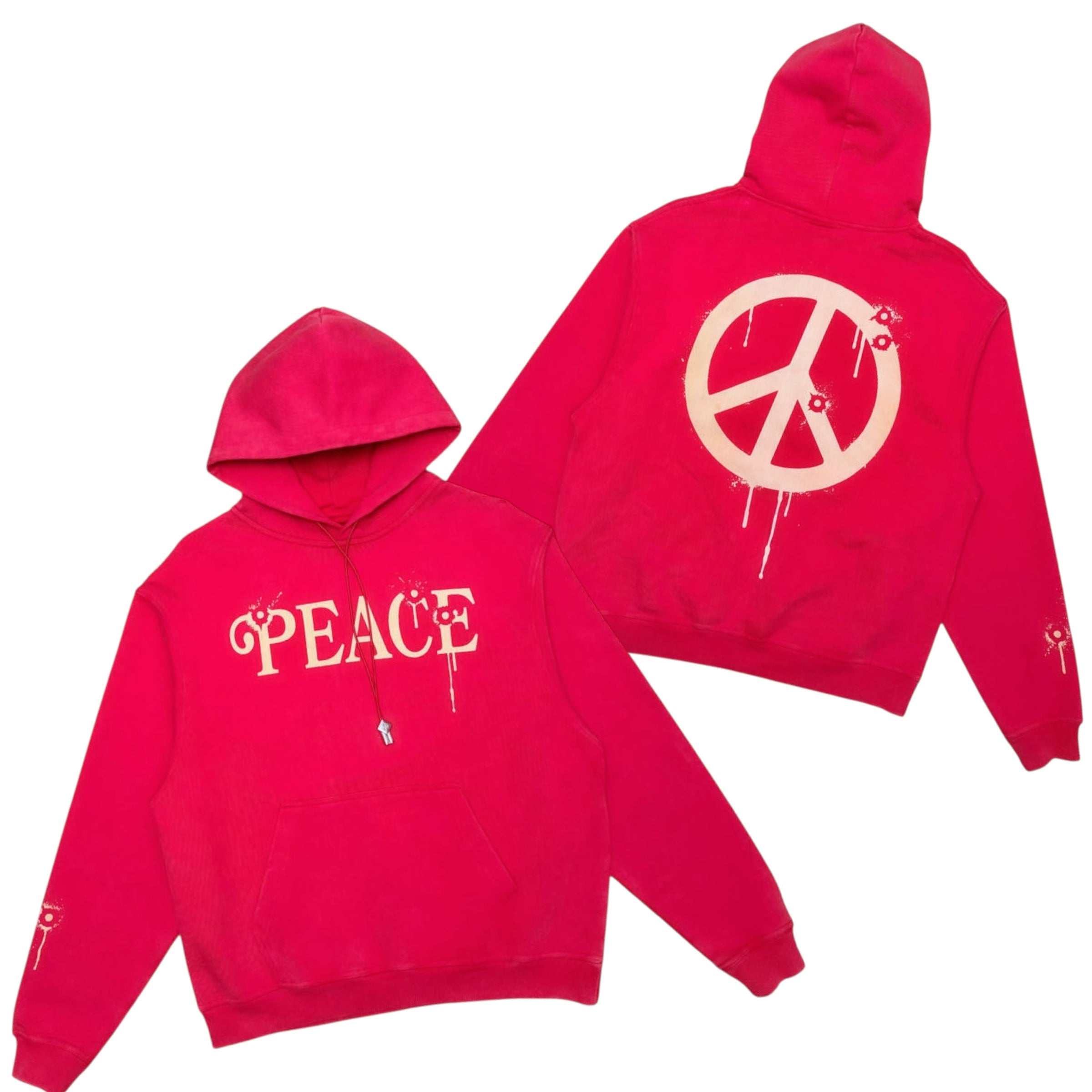 WRATHBOY - Keep The Peace Hoodie - Red - 058