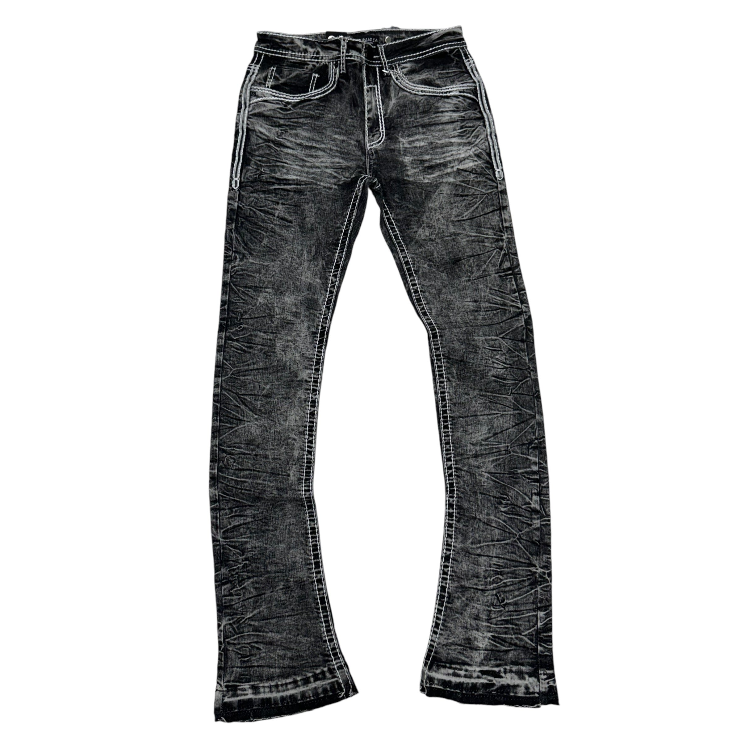 Stacked Denim Black stone wash  5800