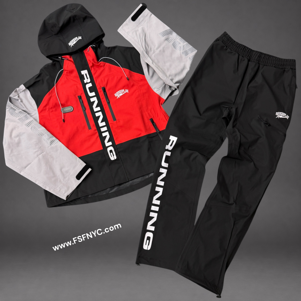 Rough Play - Water Resistance TrackSuit - Red
