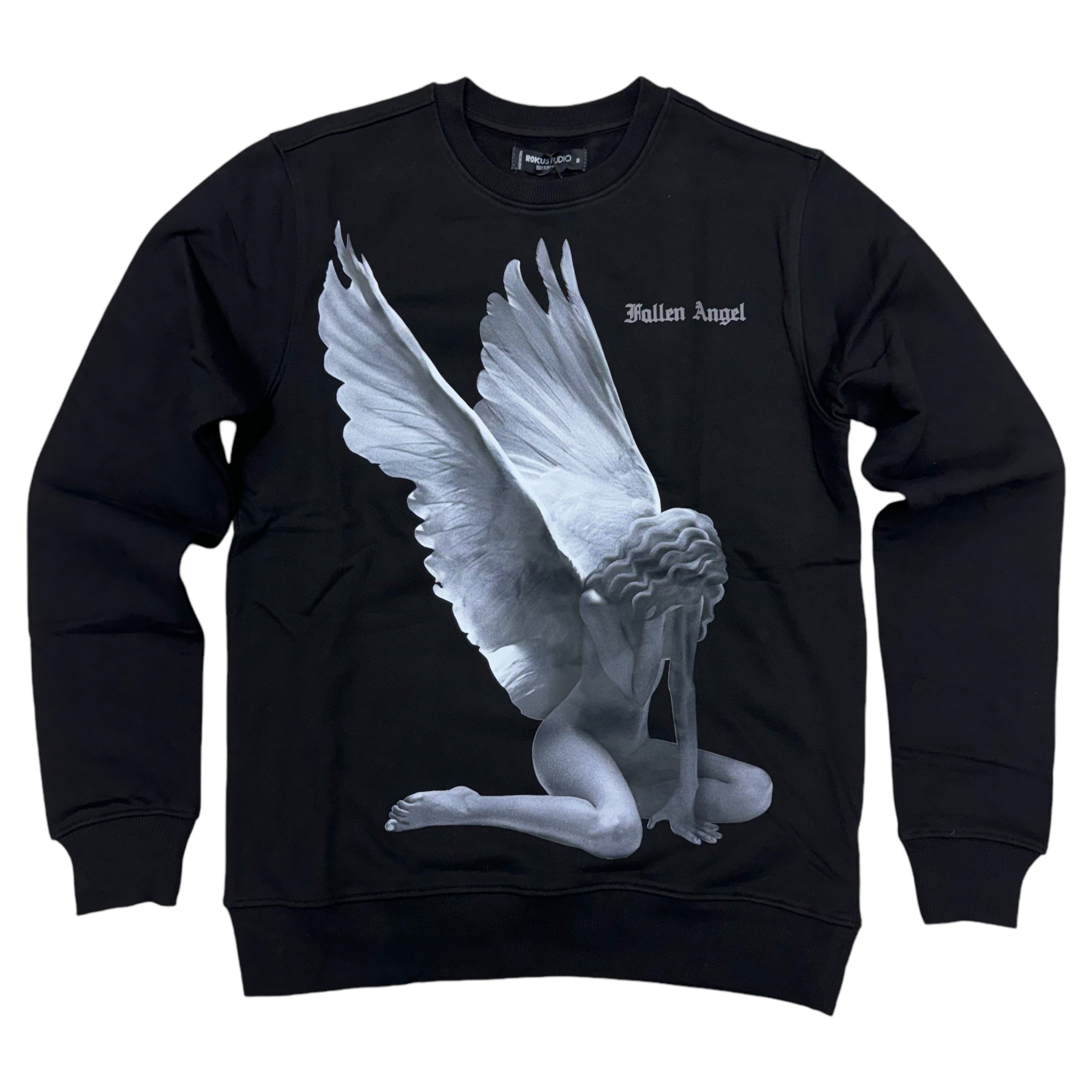 Roku Fallen Angel Crew sweatshirt Black 1212