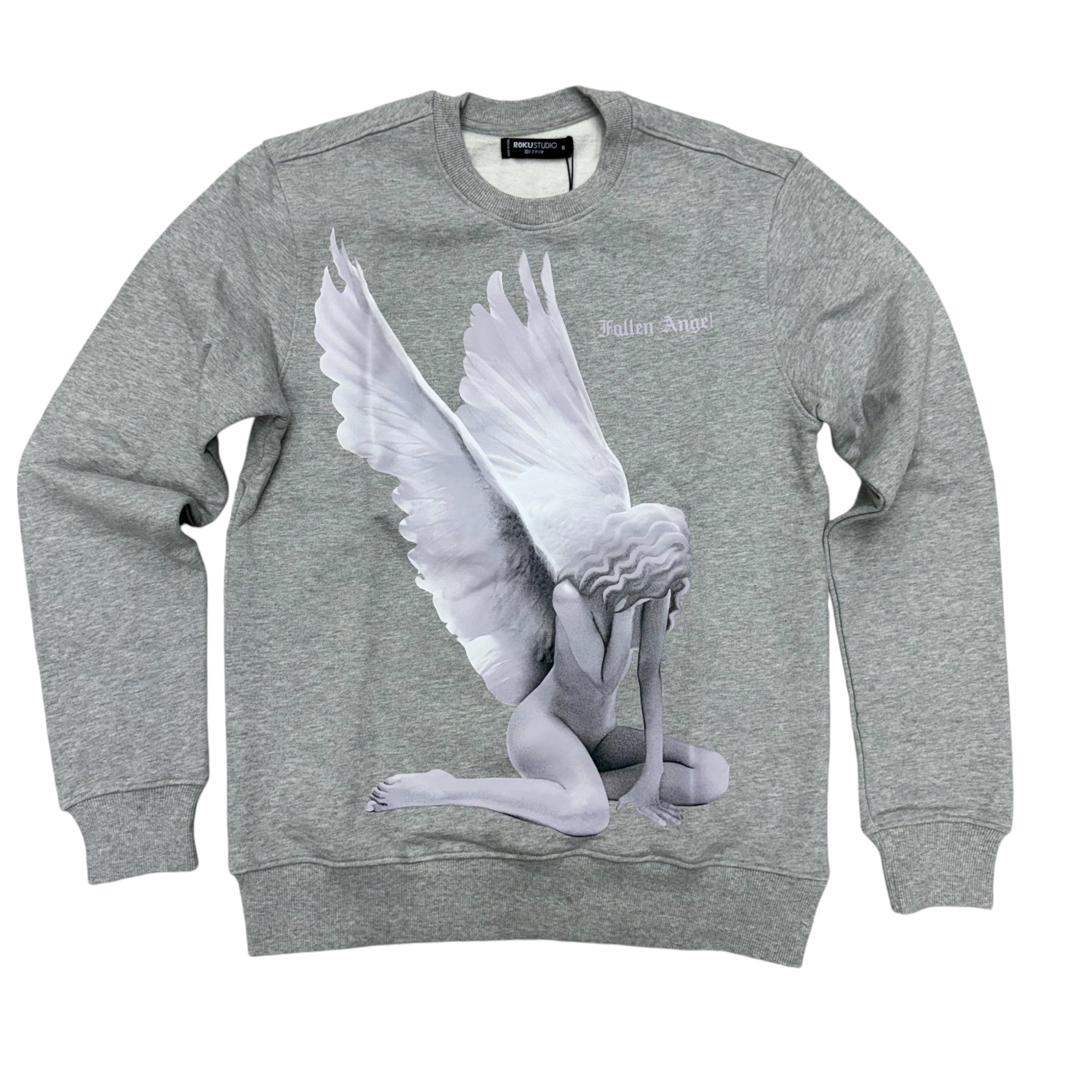 Roku Fallen Angel Crew sweatshirt Grey 1212