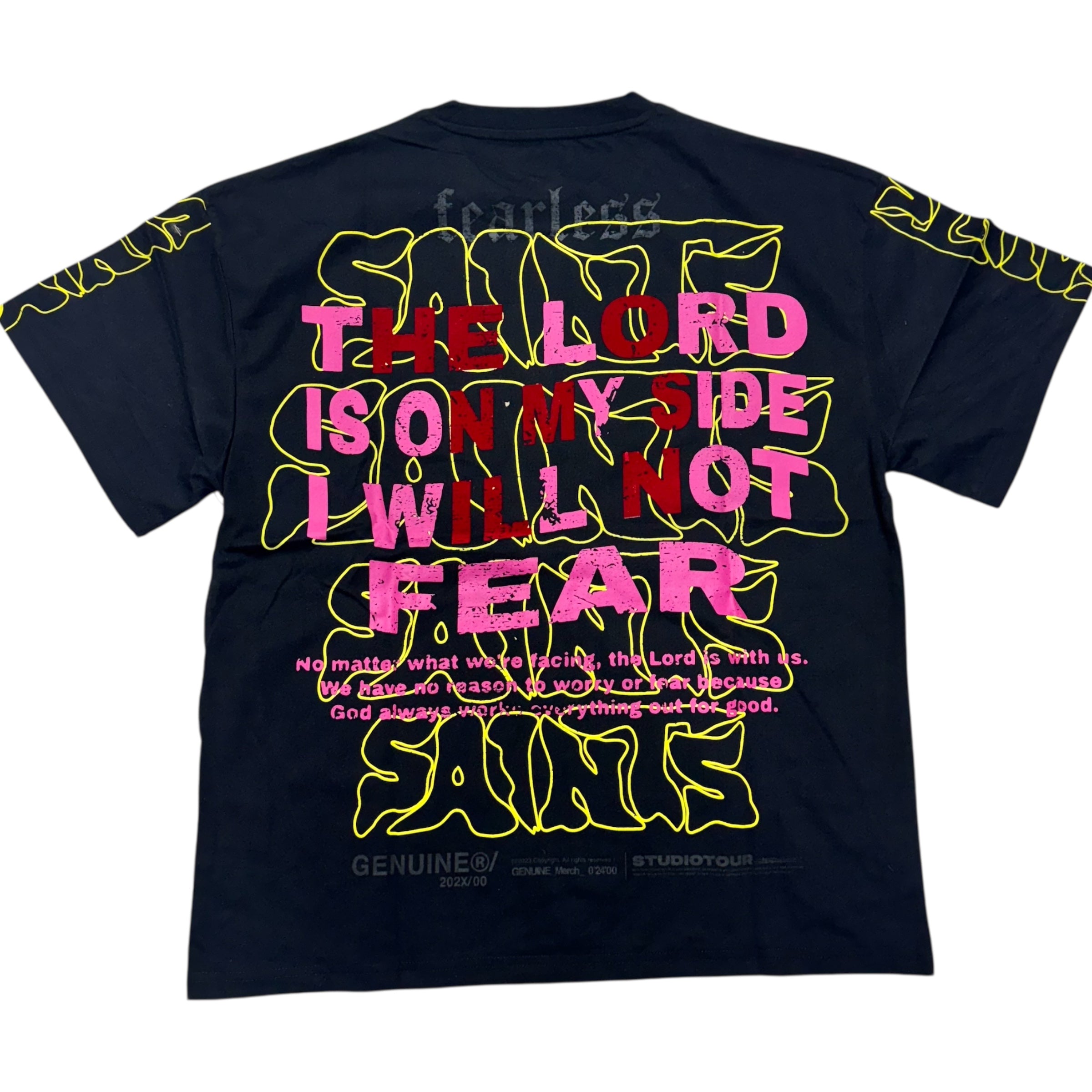 Genuine The Lord Is On My Side T-Shirt Black 6211