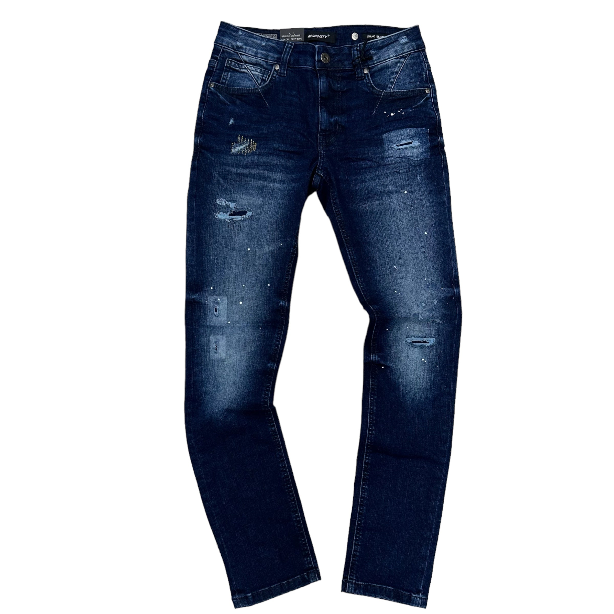 Mischief Faded Slim Fit Jeans deep Blue 80335