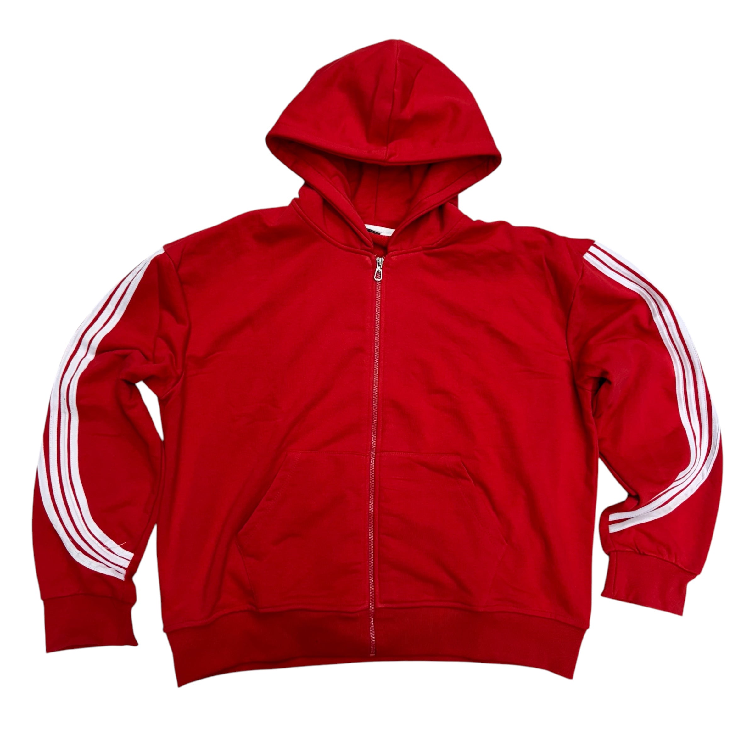 Narr Zip Up Hoodie s/stripes Red White