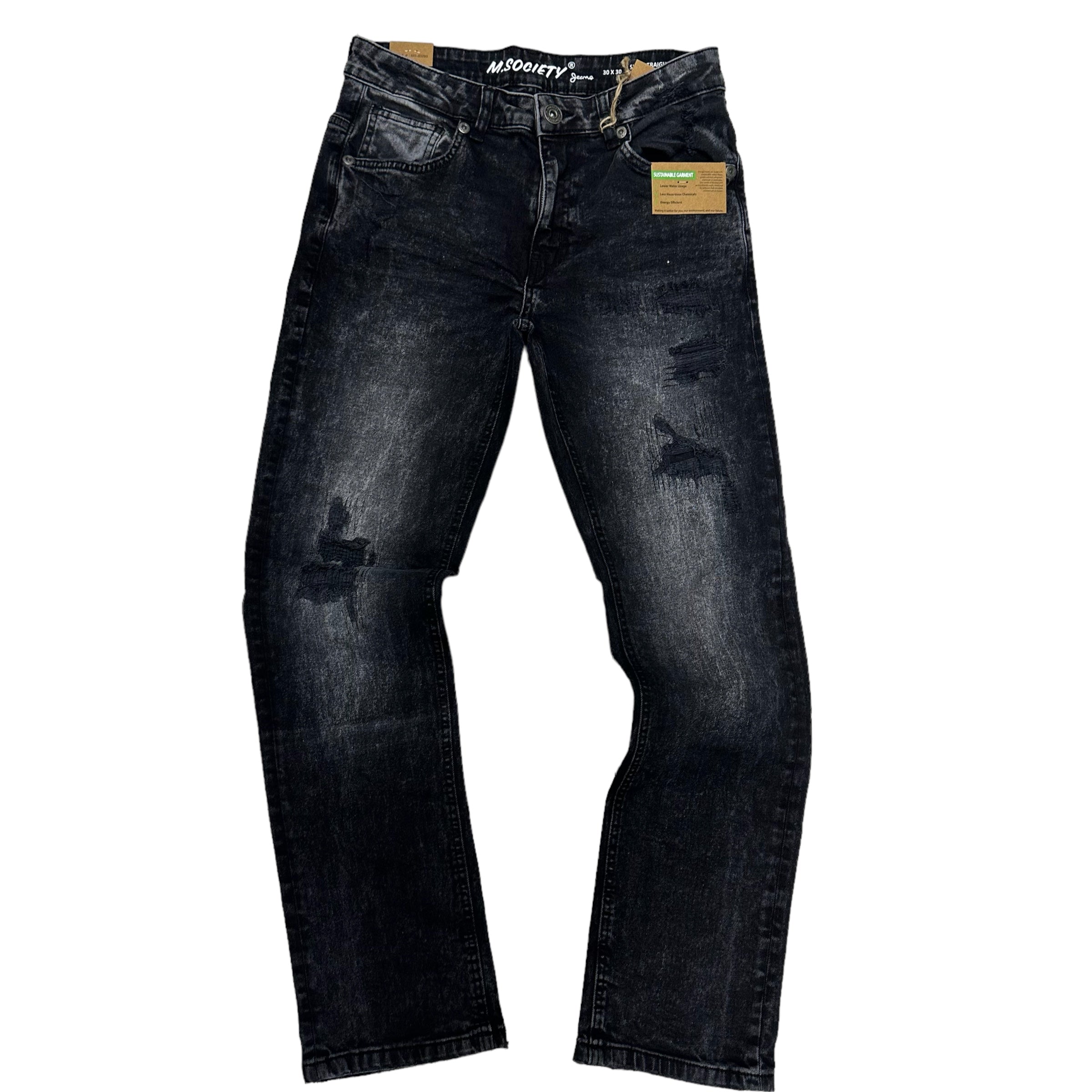 Mischief distress Slim Fit Jeans Black 80293