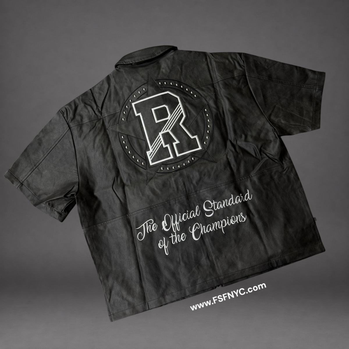 Rise - Leather ColorBlock Shirt - Black 595