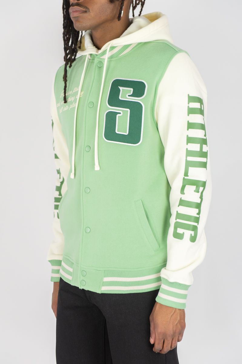 Superior Fleece Varsity Jacket LT. Olive 521