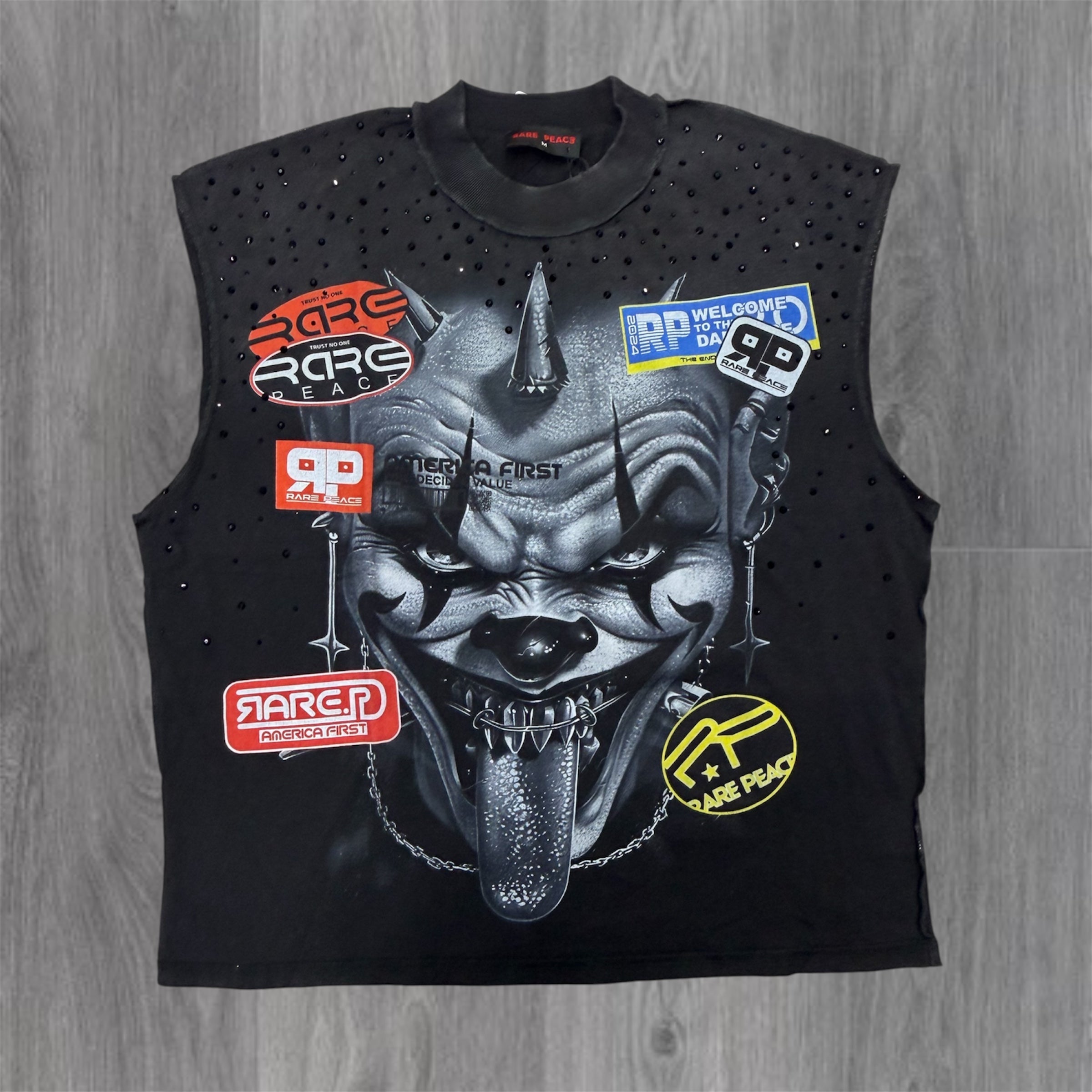 RP - Racing Sleeveless T-shirt - Black - 6002