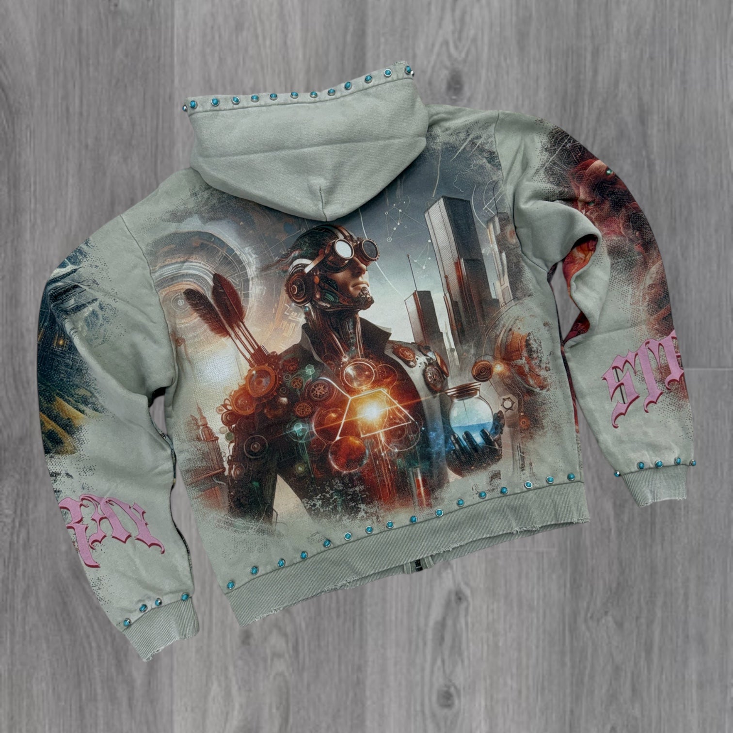 Stray - The Future Crystal Hoodie - Sage - 1623