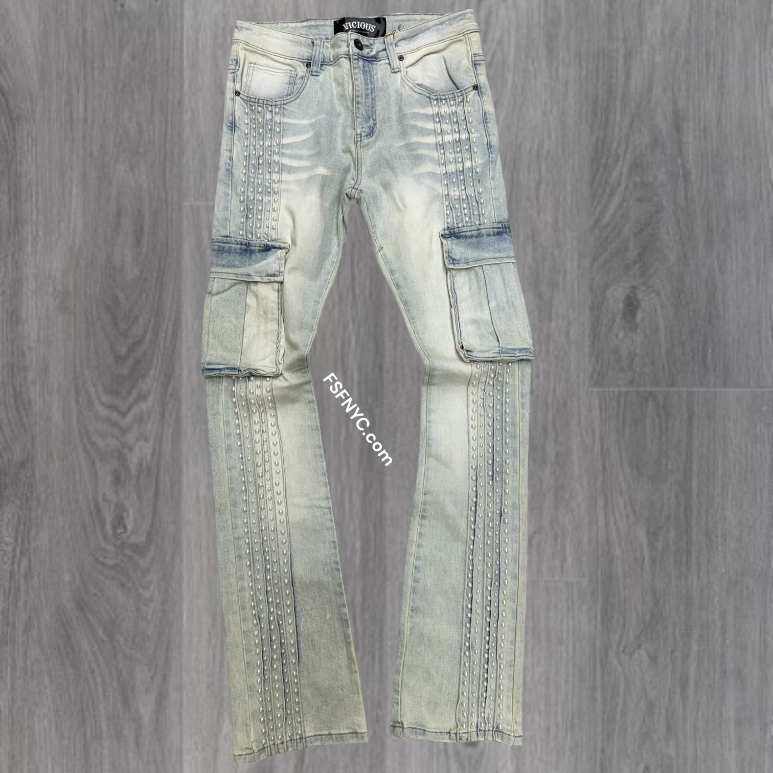 Vicious - Stacked Cargo Denim - Natural Blue - VC930 Zi