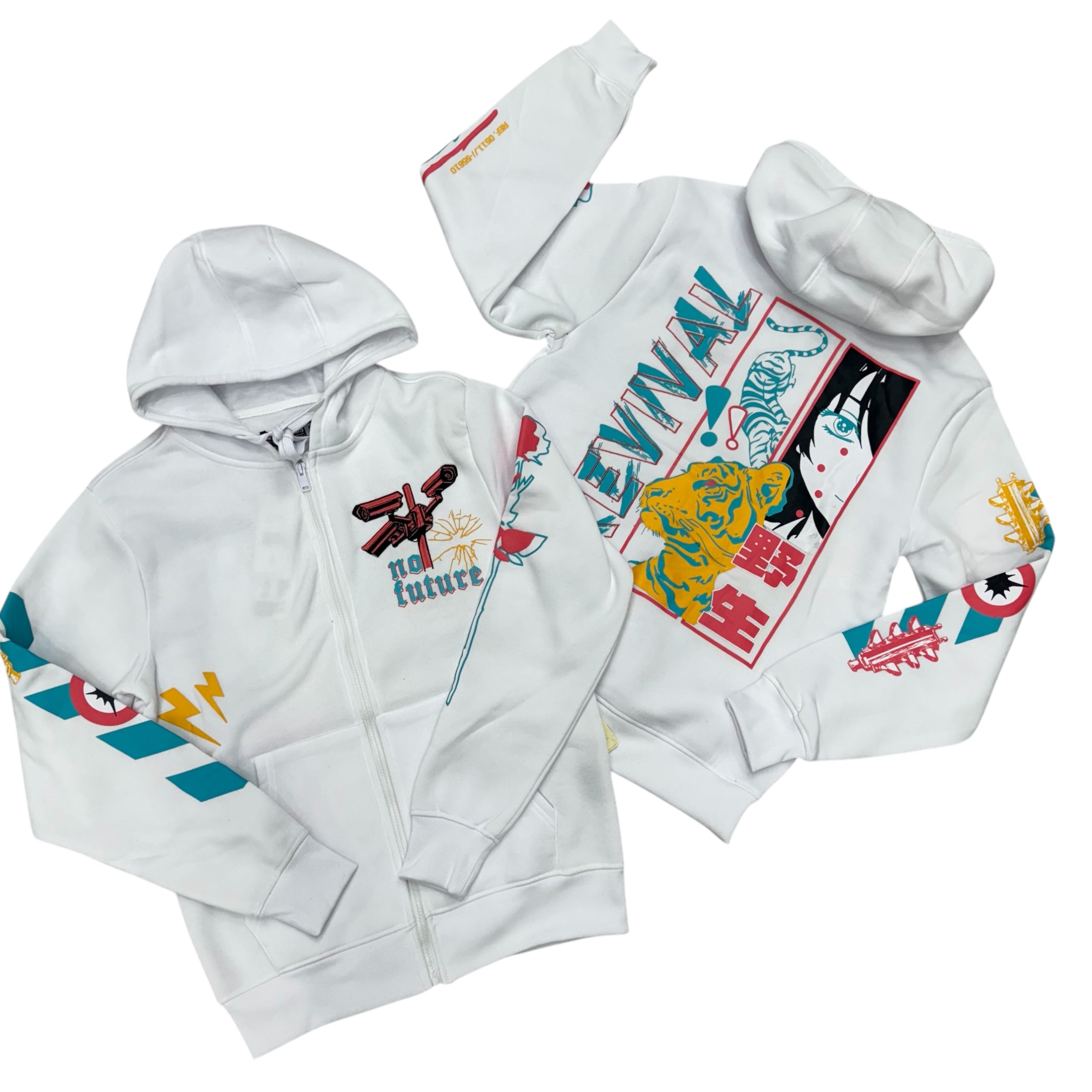 Revival Zip Hoodie White 352