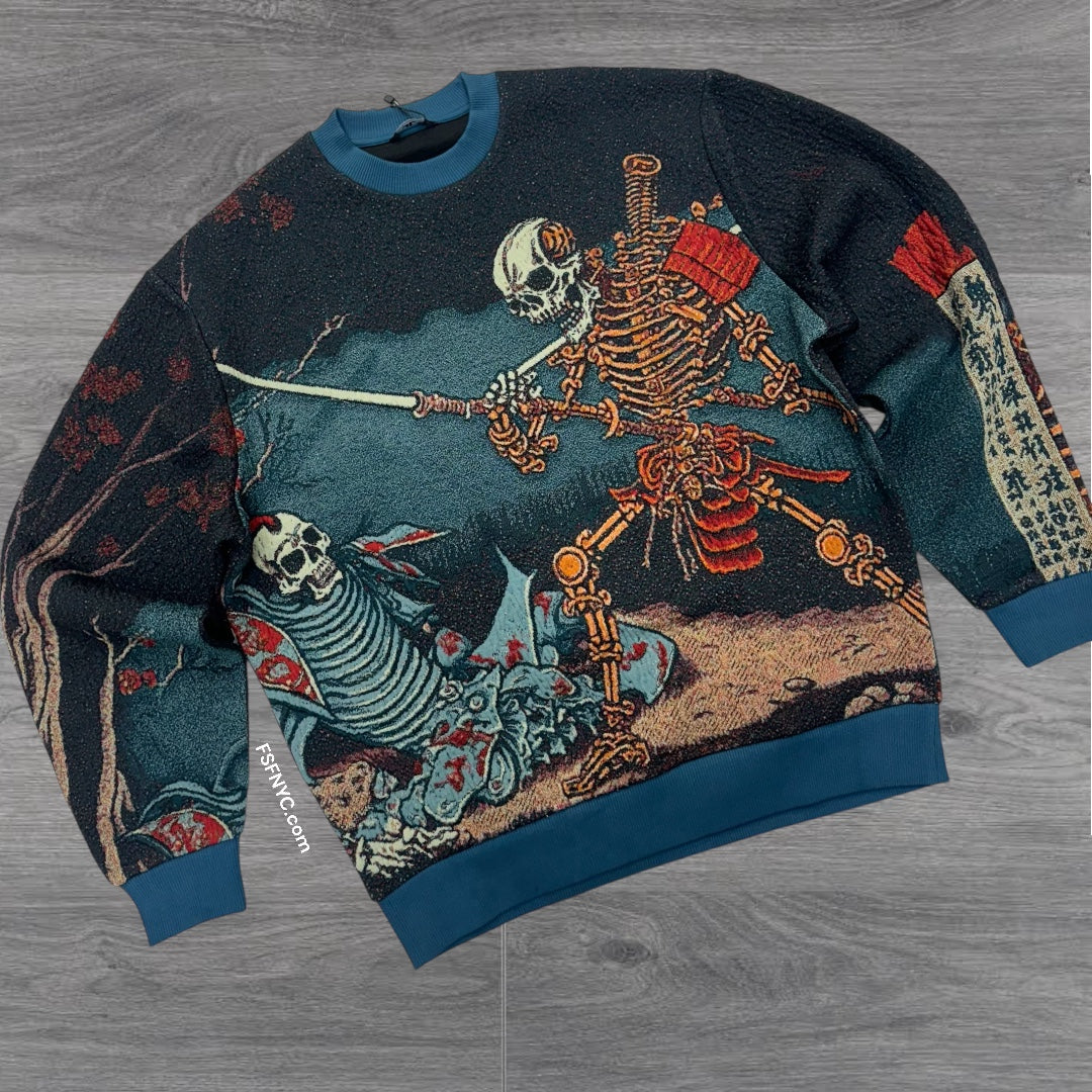 JC Tapestry crewneck Sweater Skulletal  3974